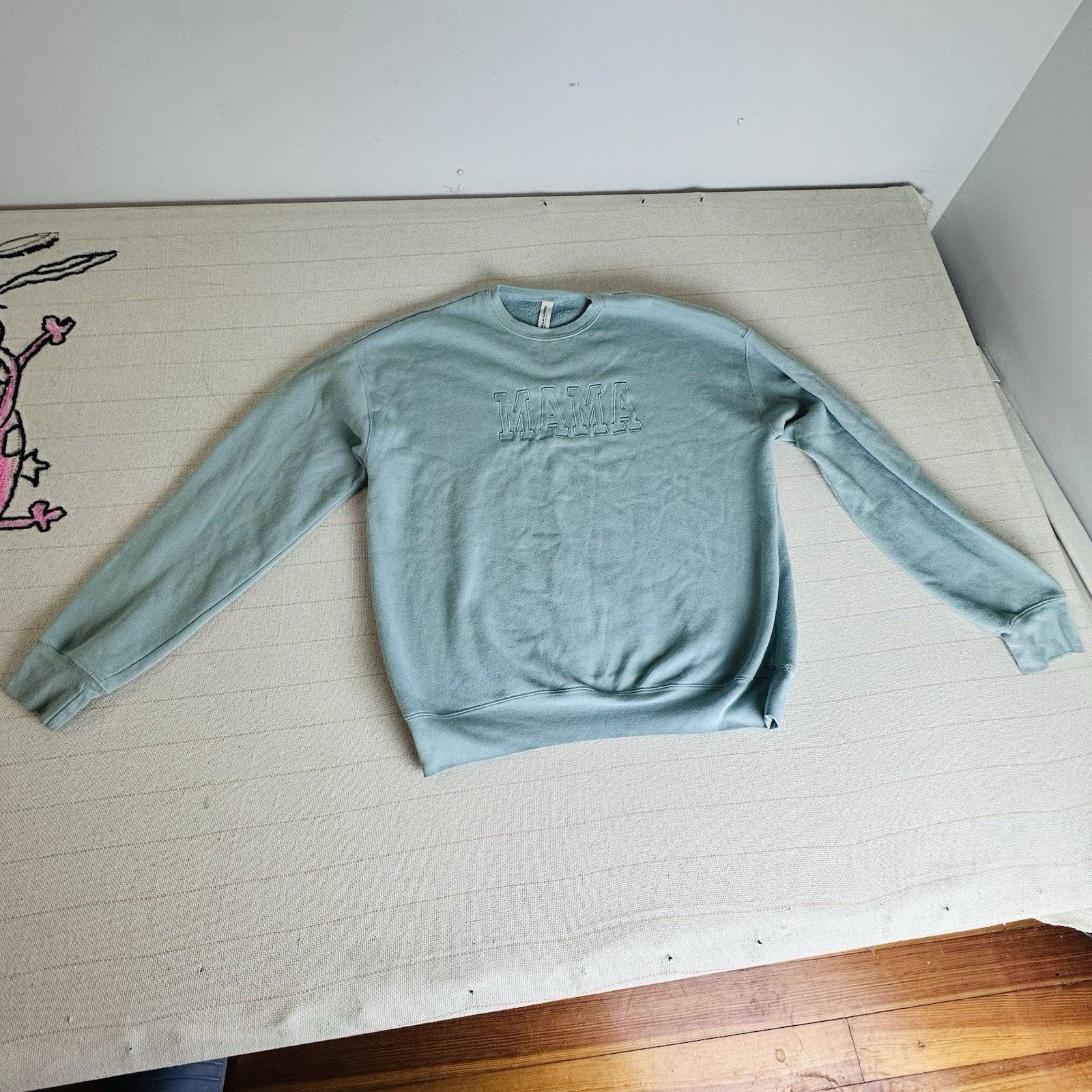 Other Women “Mama” Mint Green Sweater Bella Canvas Size M / US 6-8 / IT 42-44 - 3 Thumbnail