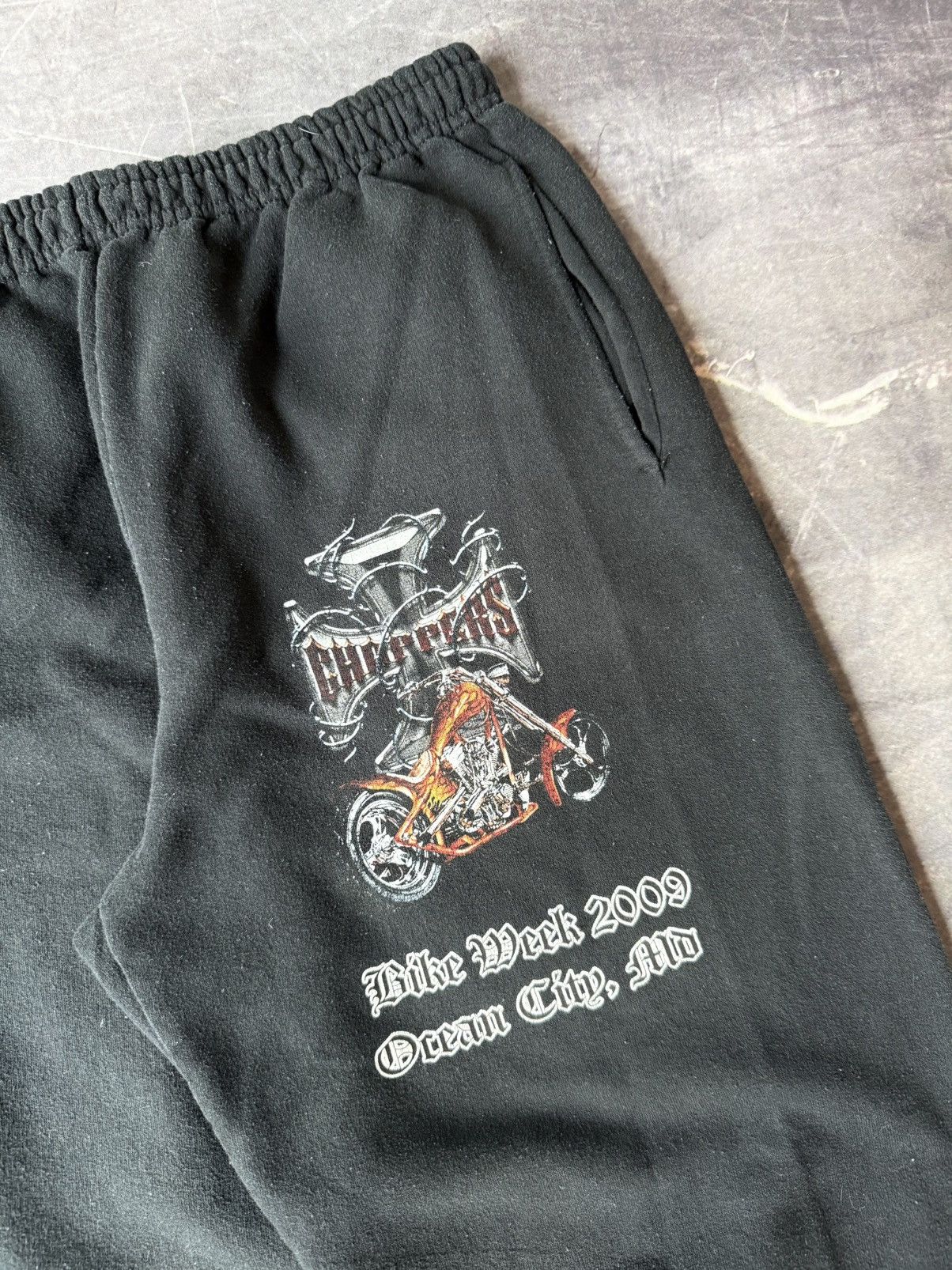 Vintage Vintage '09 Choppers Bike Week Ocean City, MD Sweatpants (M) Size US 30 / EU 46 - 4 Thumbnail