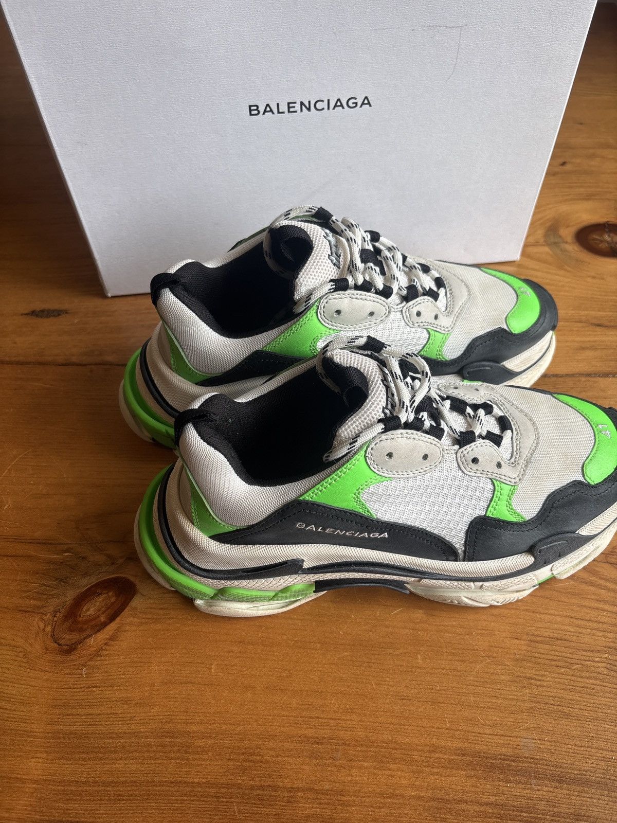 Balenciaga Balenciaga Triple S Green-Black Men's Sneakers Size 41/US 8 Size US 8 / EU 41 - 2 Thumbnail