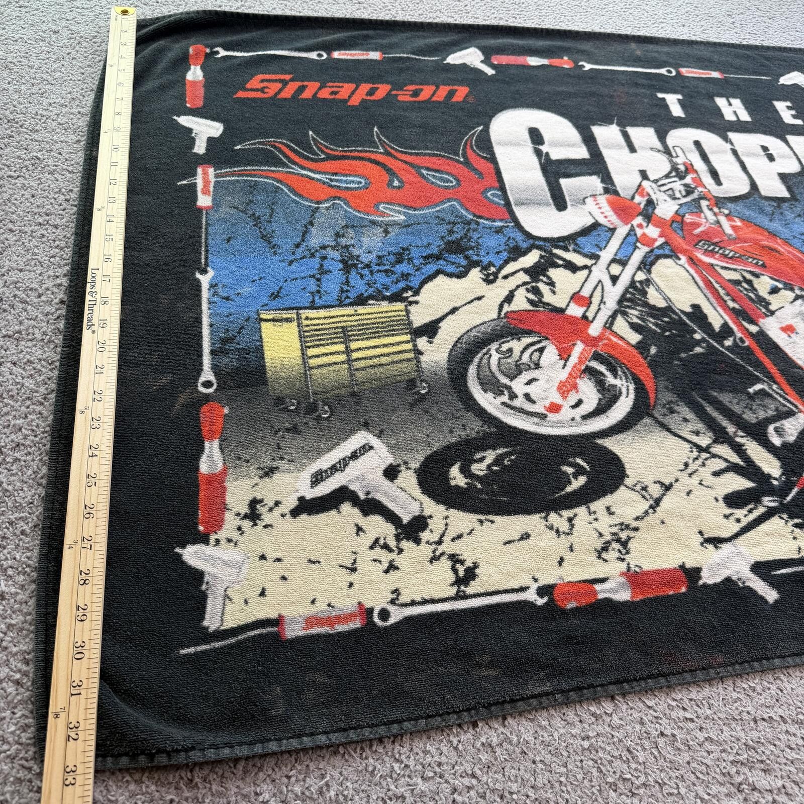 Other Vintage Snap-on The Chopper Motorcycle Beach Towel Garage Size ONE SIZE - 2 Thumbnail