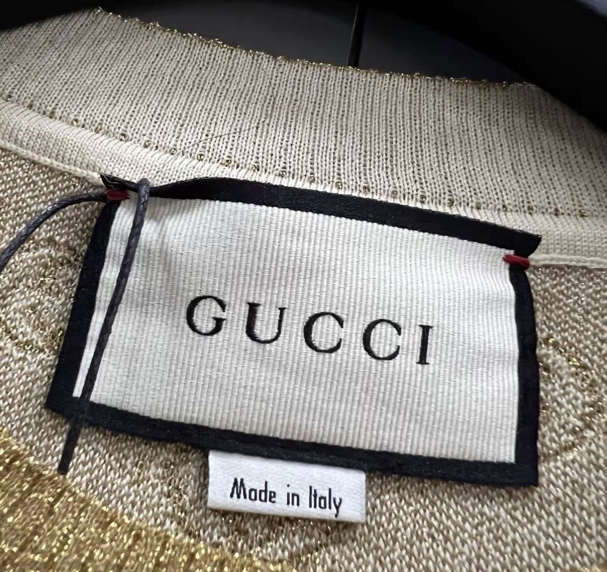 Gucci Gucci Gold Thread Intarsia GG Knit Short Sleeve Top J41 Size S / US 4 / IT 40 - 3 Thumbnail