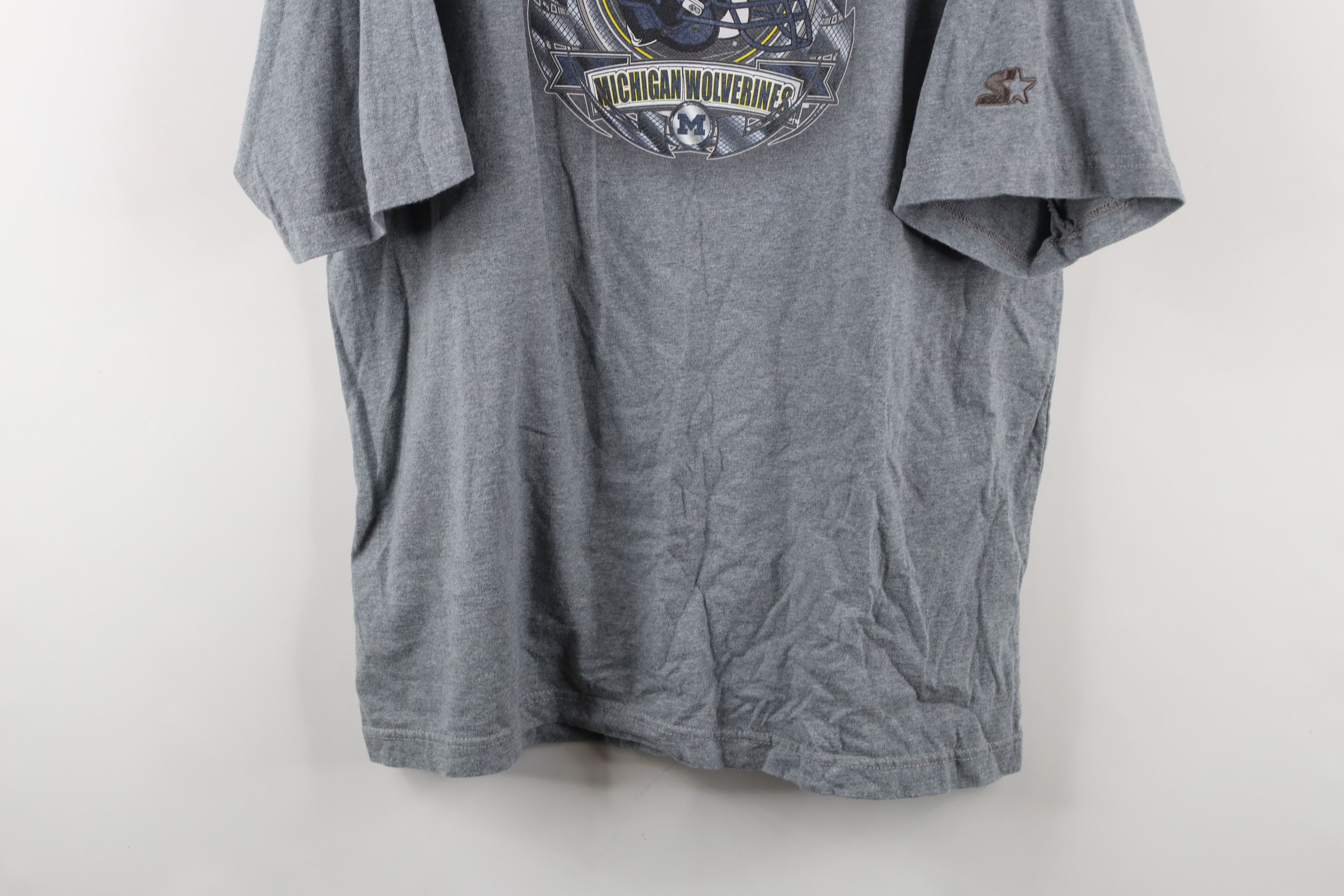 Starter × Vintage Vintage 90s Starter University of Michigan Football T-Shirt Size US L / EU 52-54 / 3 - 3 Thumbnail