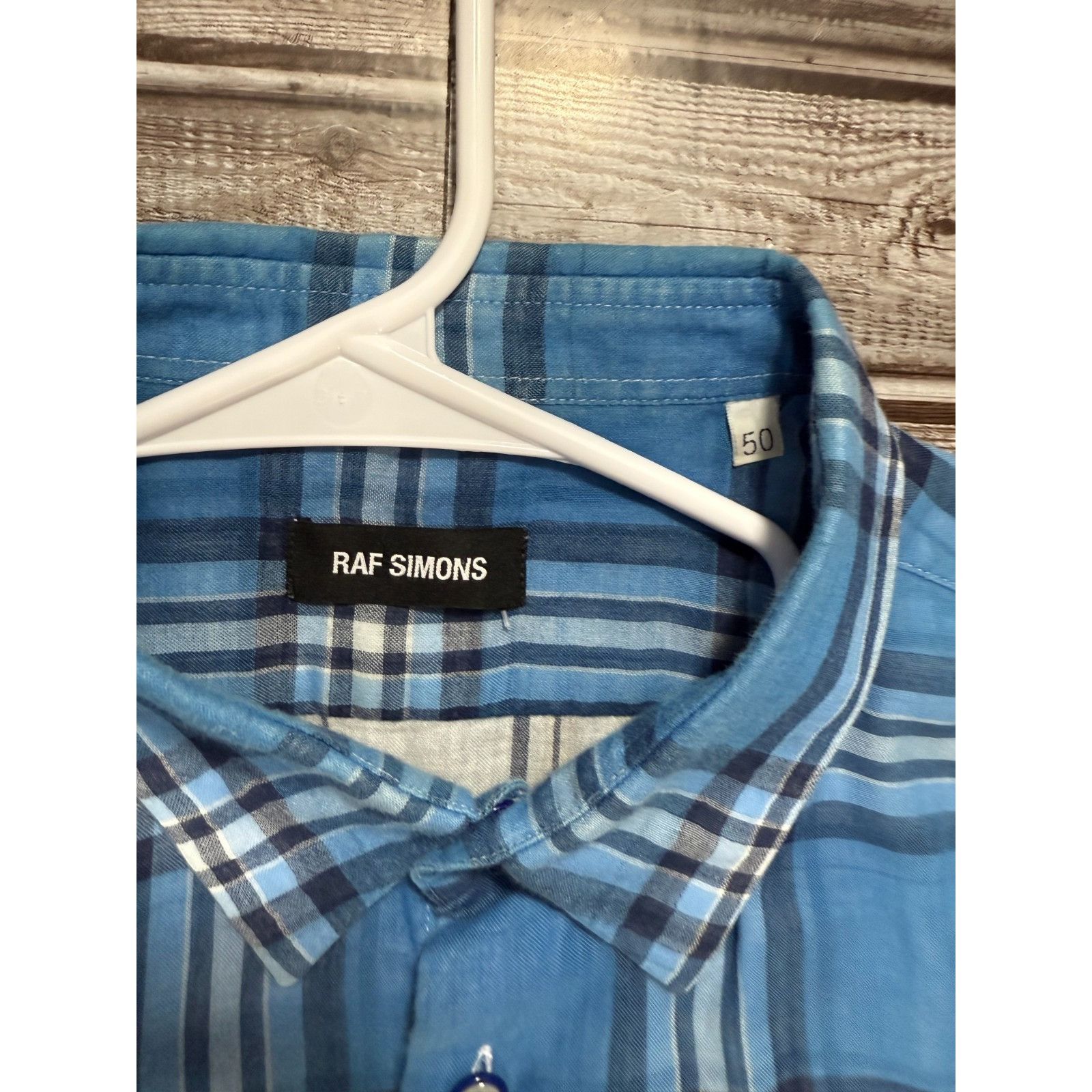 Raf Simons RAF SIMONS Short sleeve button down plaid shirt size 50 colo Size US M / EU 48-50 / 2 - 2 Thumbnail