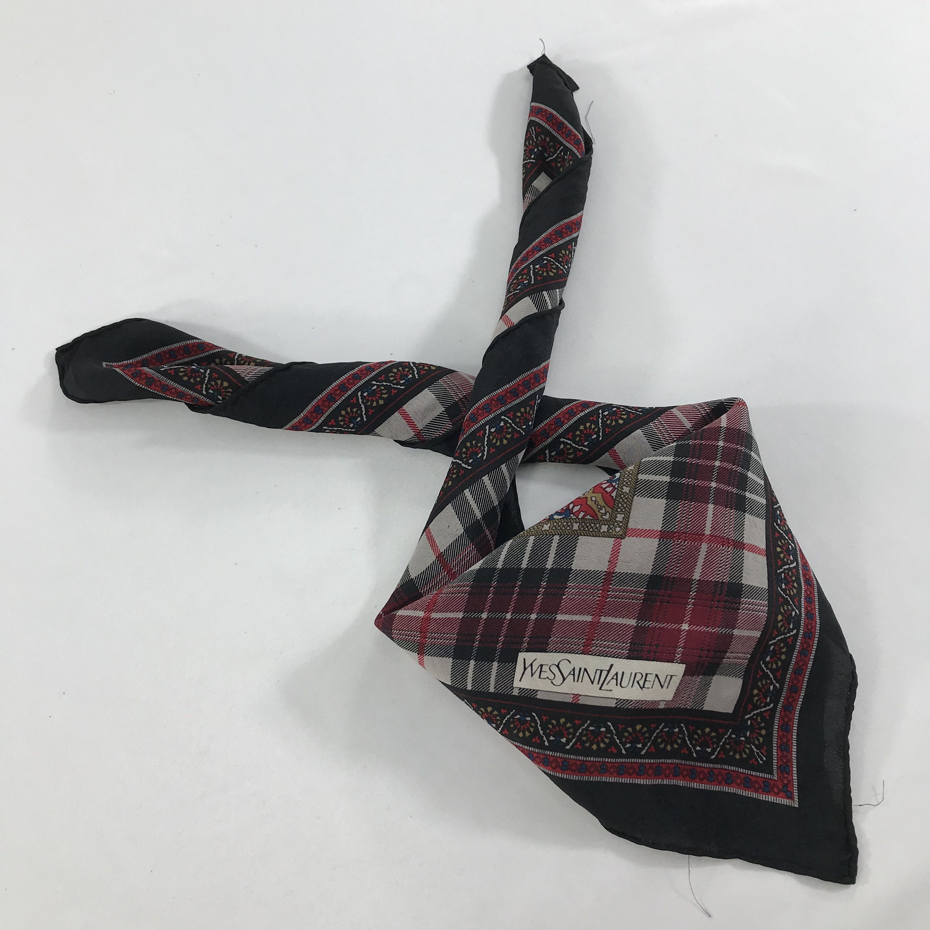 Vintage × Yves Saint Laurent Yves Saint Laurent Bandana / Handkerchief/Neckerchief -S1655 Size ONE SIZE - 4 Thumbnail