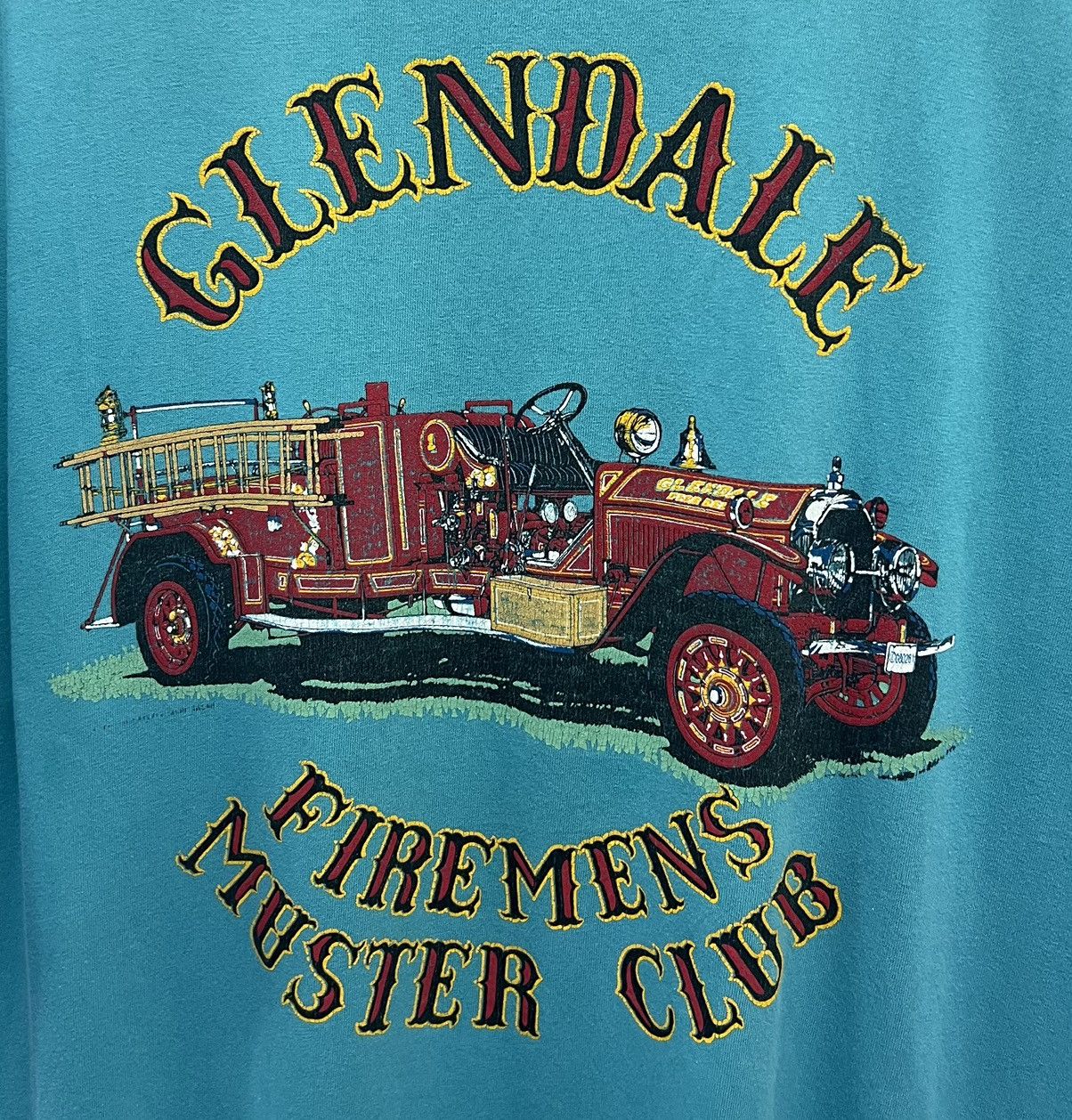 Vintage VINTAGE ONEITA GLENDALE FIREMENS MUSTER CLUB SHIRT Size US XL / EU 56 / 4 - 4 Thumbnail