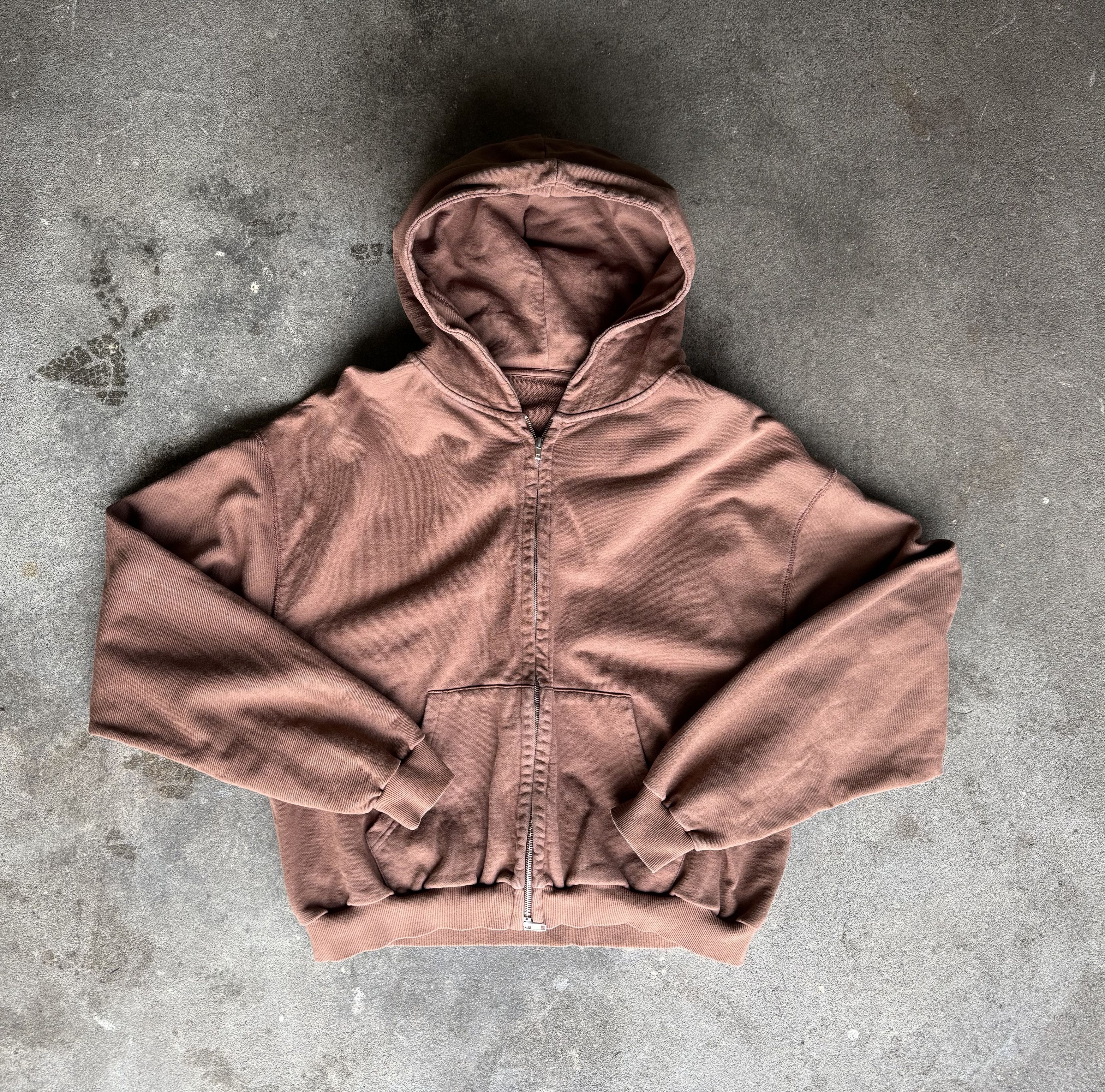 Rue Porter Rue Porter Cropped Washed Brown Hoodie Size US M / EU 48-50 / 2 - 2 Thumbnail