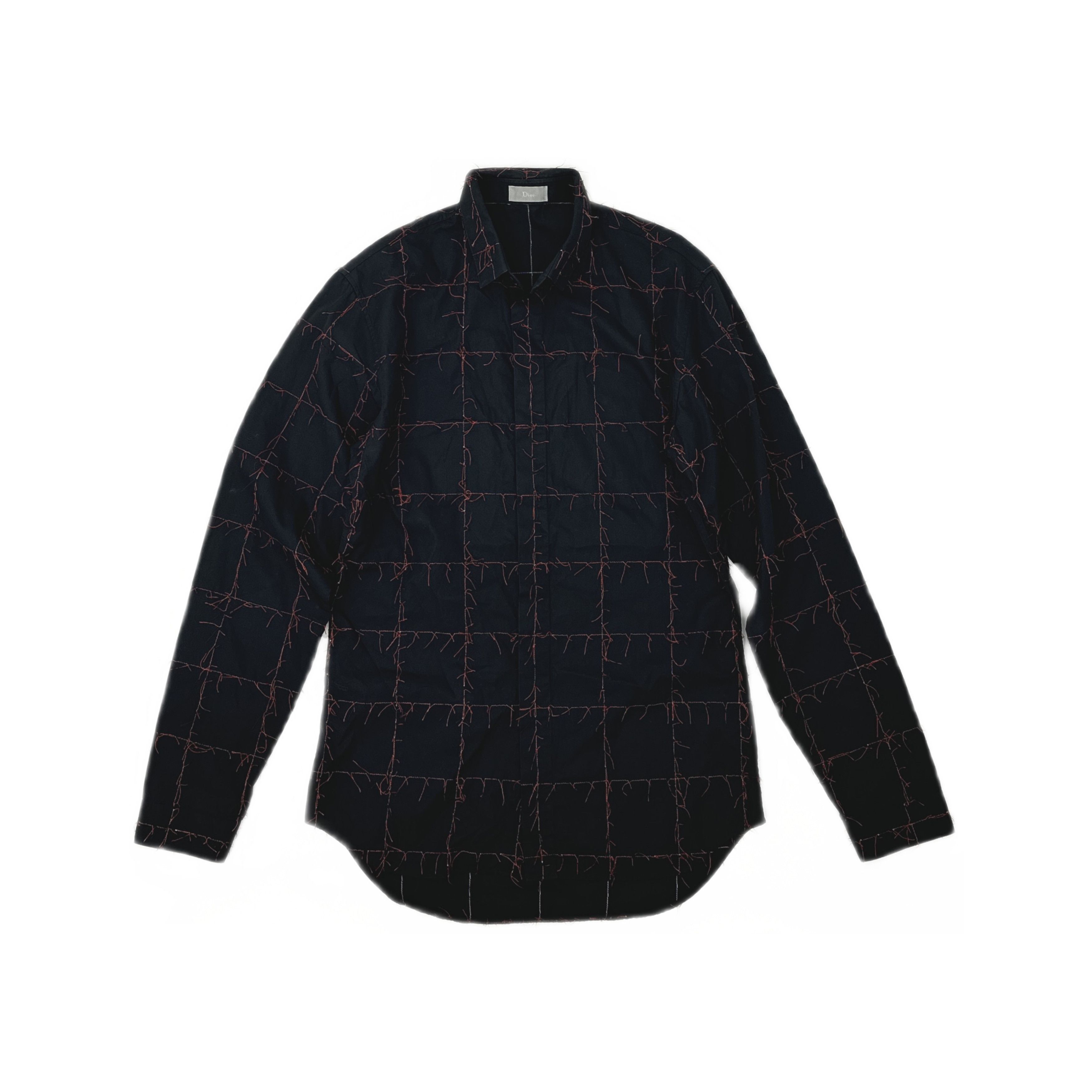 Dior Dior Red Thread Grid Button Up Shirt Size S Size US S / EU 44-46 / 1 - 1 Thumbnail