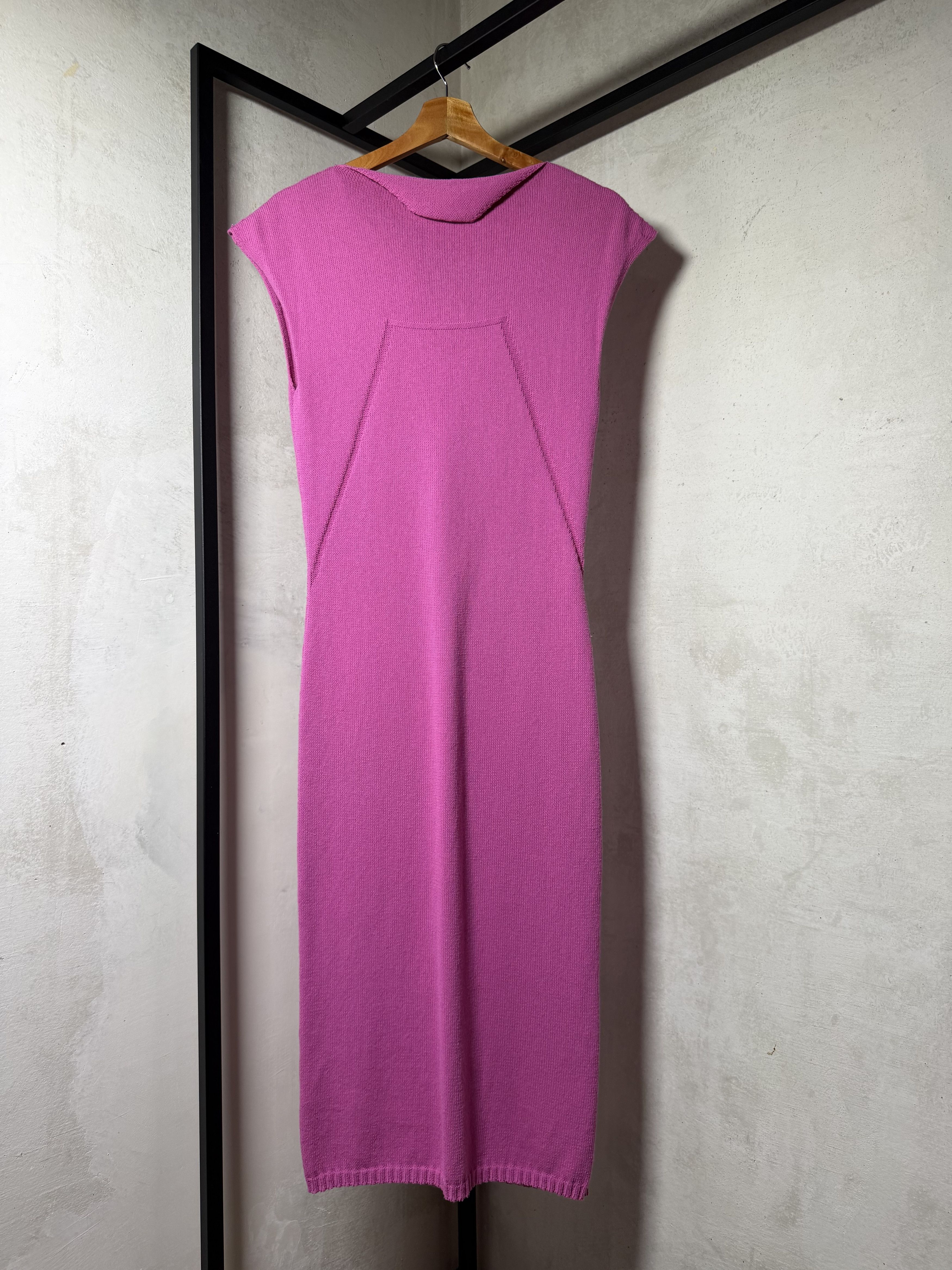 Rick Owens Rick Owens Edfu Cap-sleeve Knitted Midi Hot Pink Dress Size M / US 6-8 / IT 42-44 - 1 Thumbnail