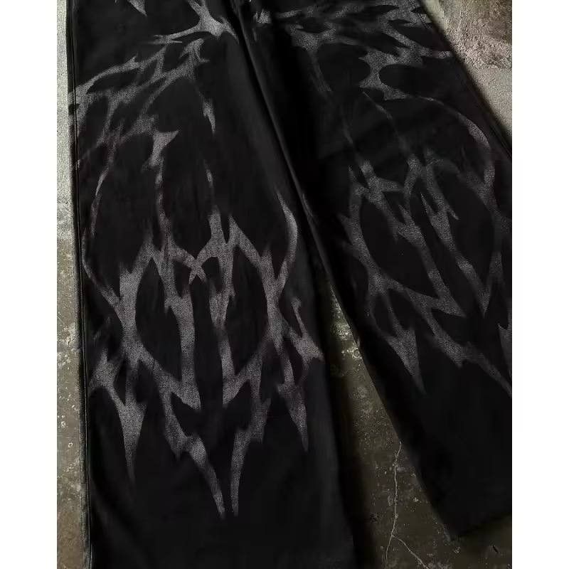 Japanese Brand × Vintage baggy retro jeans y2k Size US 34 / EU 50 - 2 Thumbnail