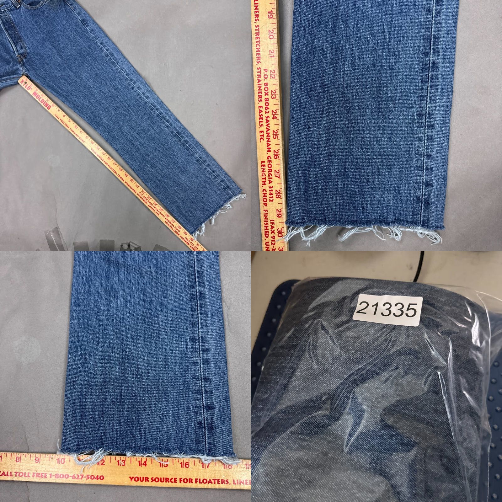 Levi's Levi's 501 Jeans Men 34x30 Blue Button Fly Denim Pants Cropped Distress (Tag34x36) Size US 34 / EU 50 - 10 Thumbnail