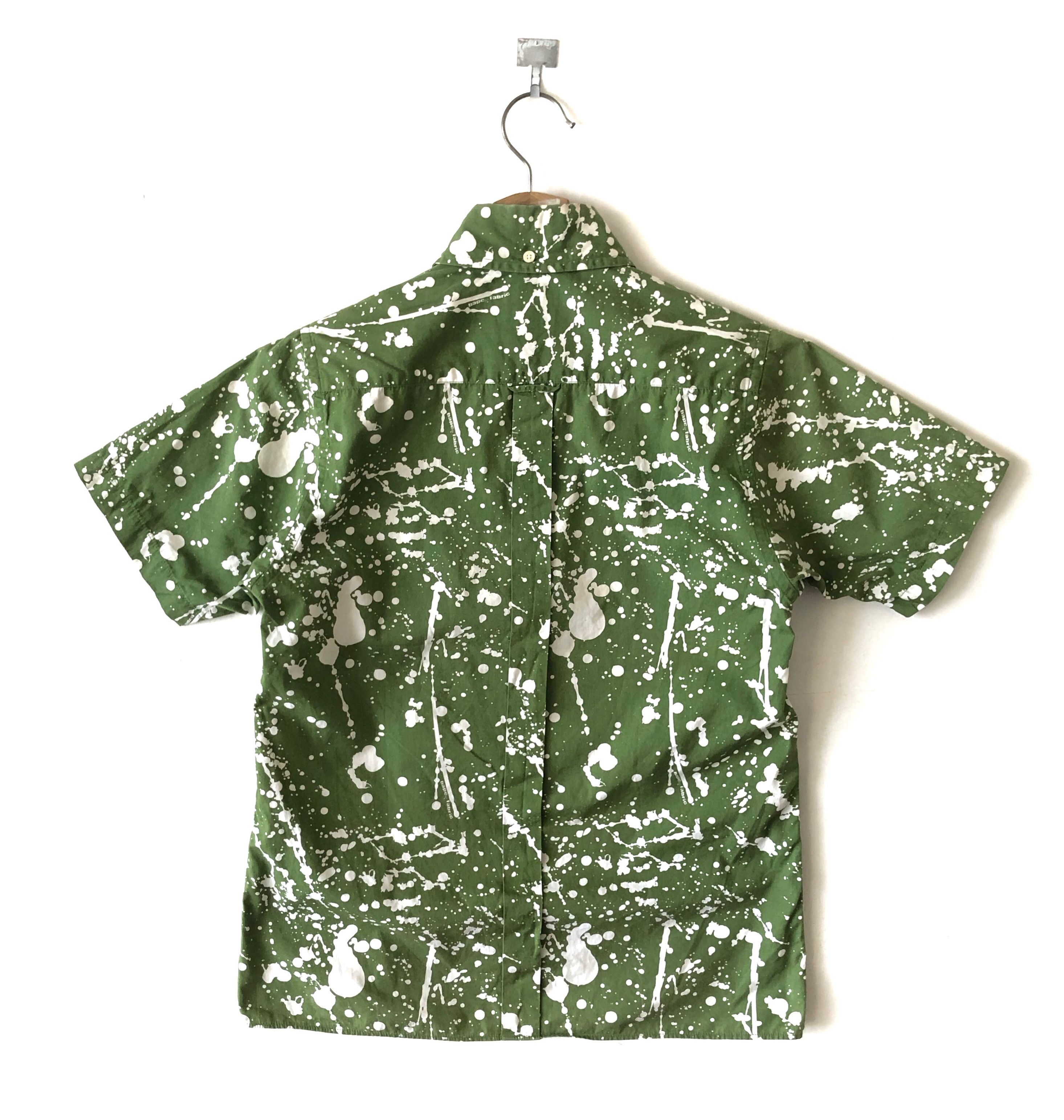 Bape RARE🔥BAPE PAINT SPLATTER GREEN BUTTON UPS XS Size US XS / EU 42 / 0 - 2 Thumbnail