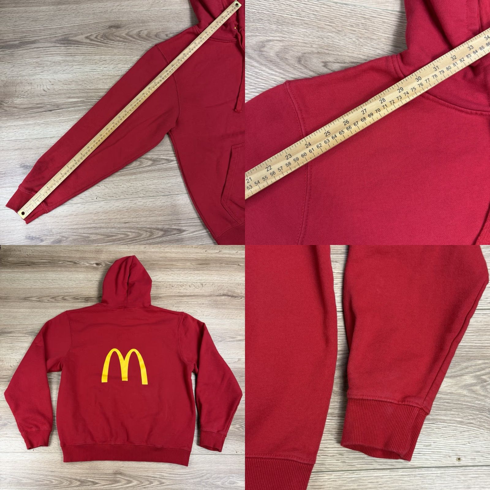 Vintage Sumey McDonald’s Red Hoodie Pullover Sweatshirt - XL Men - Hooded Graphic Print, Long Sleeve, Regular Size, Vintage? Size US XL / EU 56 / 4 - 8 Thumbnail
