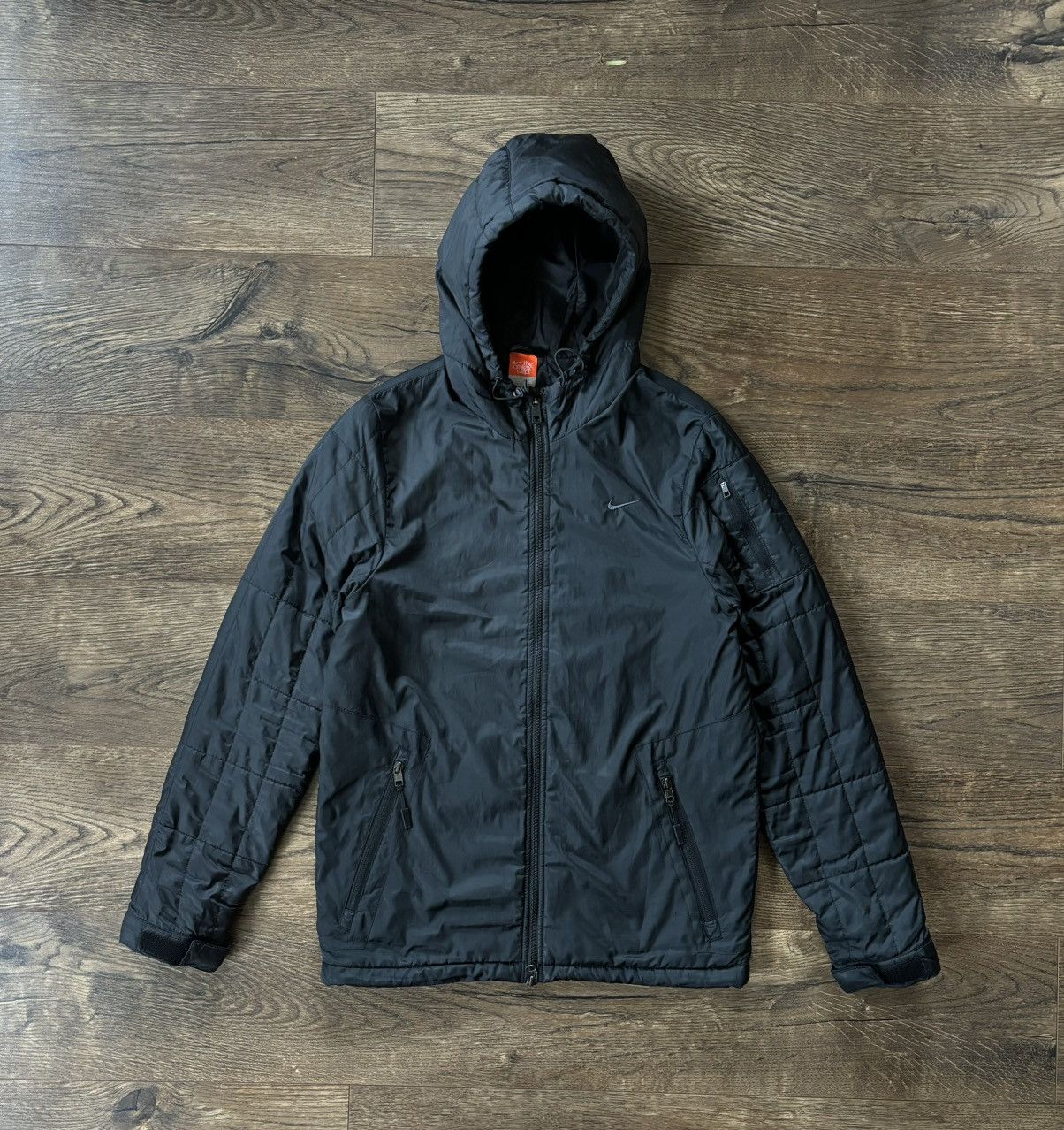 Nike × Vintage Nike The Athletic Dept Men's Black Full Zip Puffer Jacket S Size US S / EU 44-46 / 1 - 1 Thumbnail