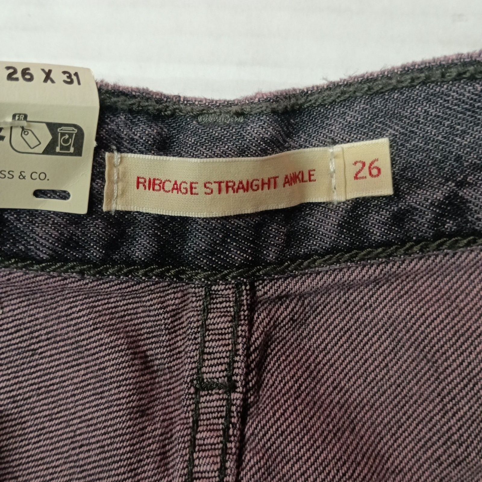 Levi's Levi's Ribcage Straight Ankle Jeans Womens Size 26x31 Purple Size 26" / US 2 / IT 38 - 5 Thumbnail