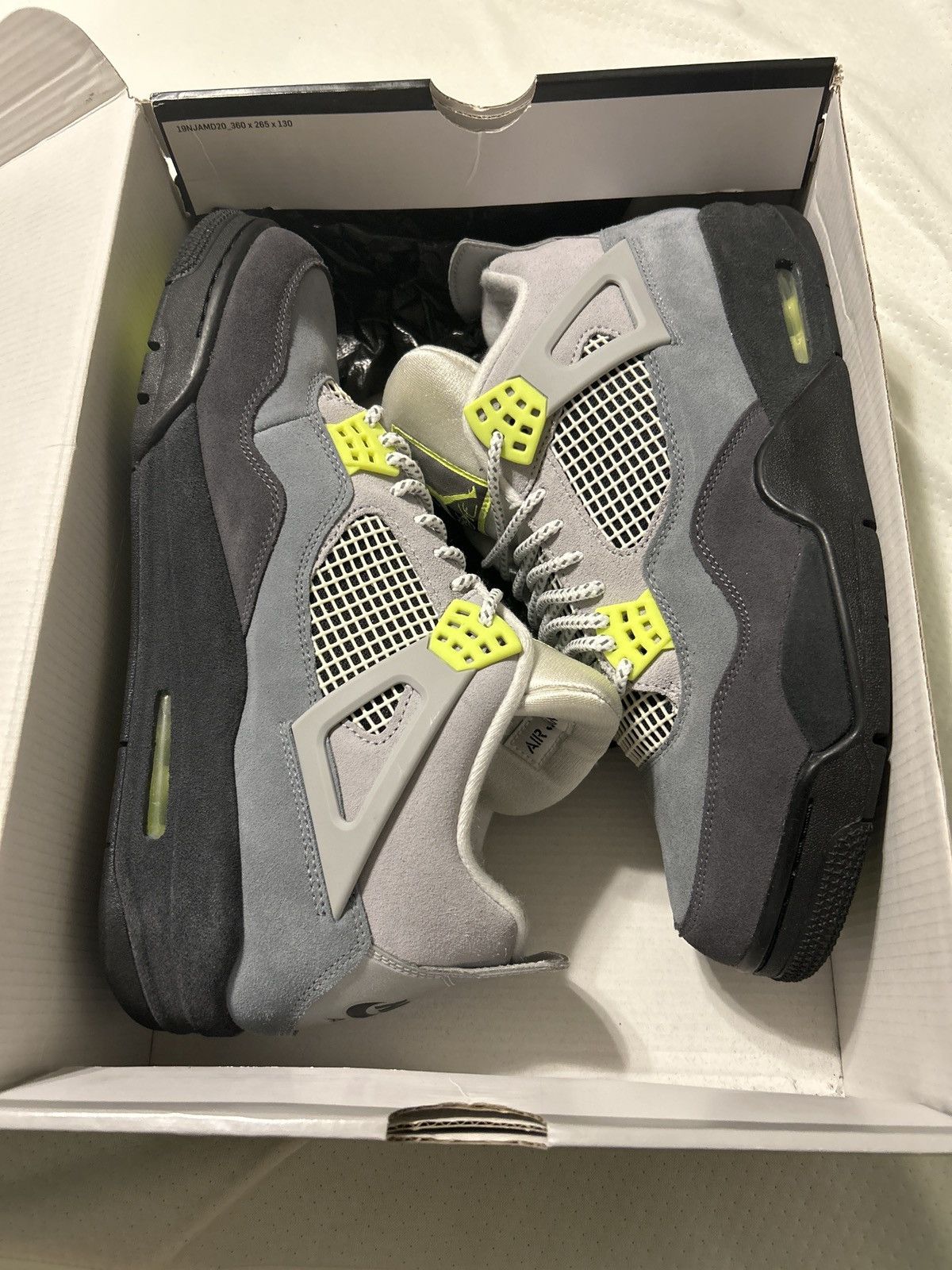 Jordan Brand Air Jordan 4 Retro SE Cool Grey/Volt-Wolf Grey Size US 12 / EU 45 - 1 Thumbnail