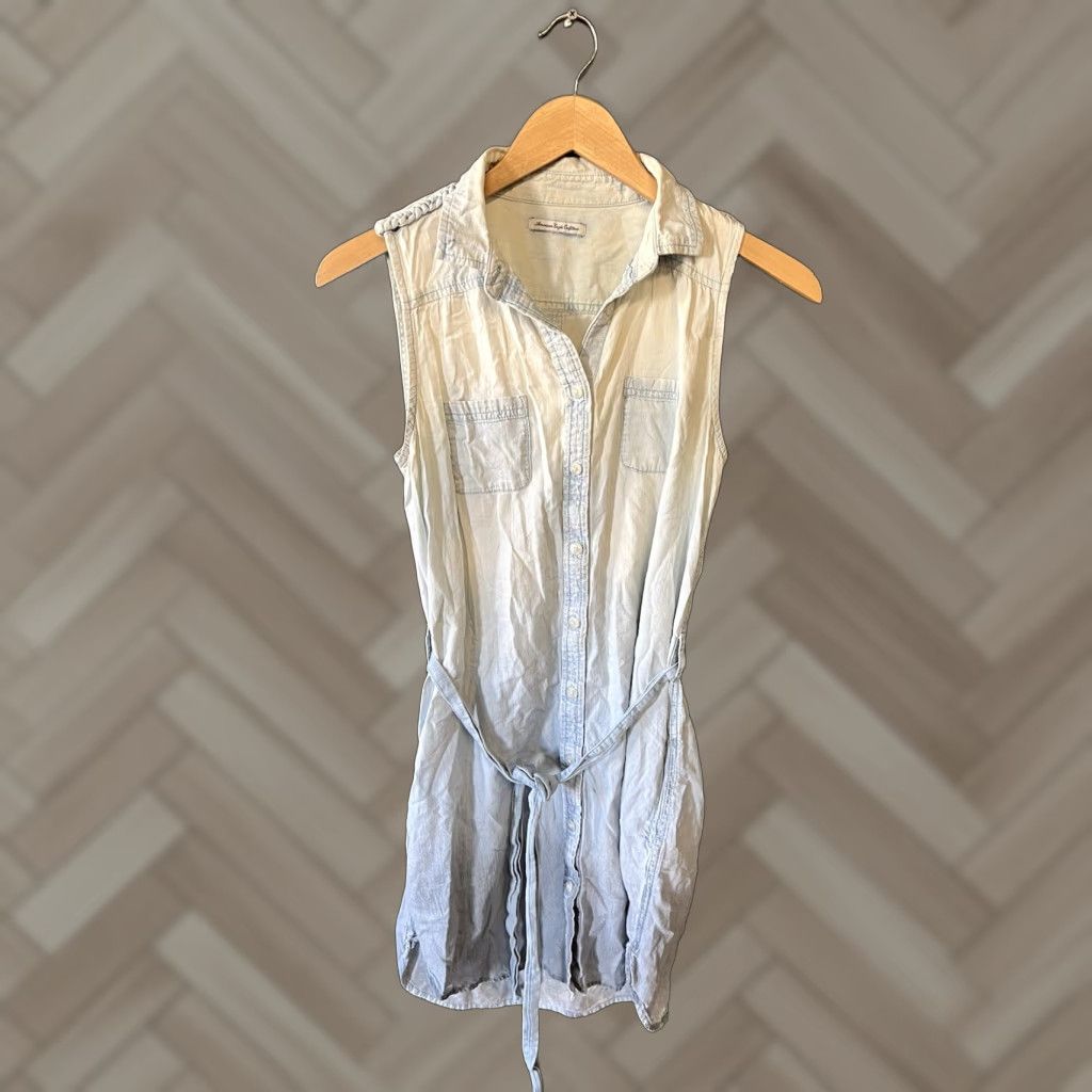 American Eagle Outfitters America Eagles Outfitters Women’s Blue Denim Button Up Dress Midi Size M Pajama Shirt? Size M / US 6-8 / IT 42-44 - 1 Thumbnail