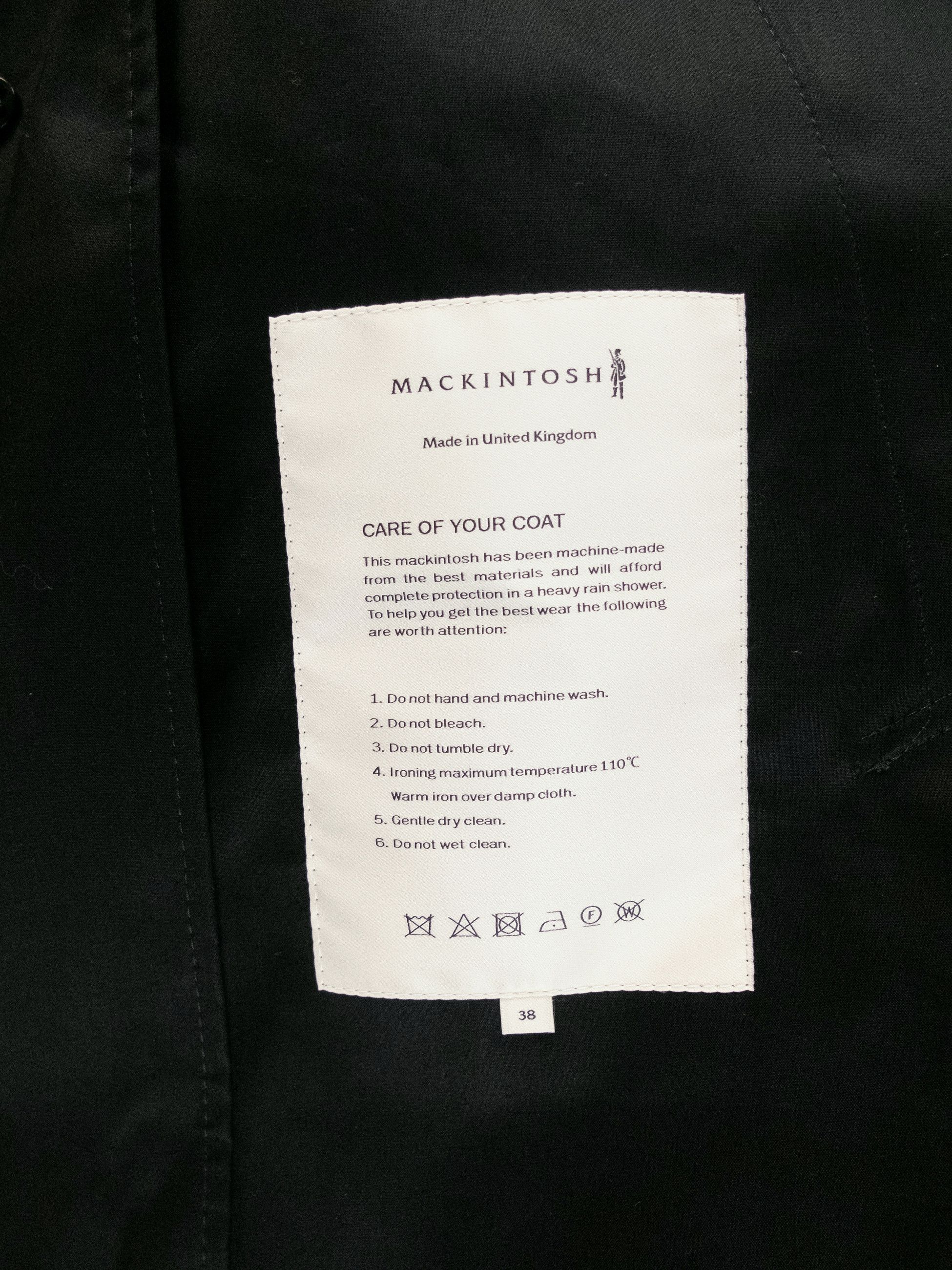 Mackintosh MACKINTOSH Manchester black regular fit cotton coat Size US M / EU 48-50 / 2 - 10 Thumbnail