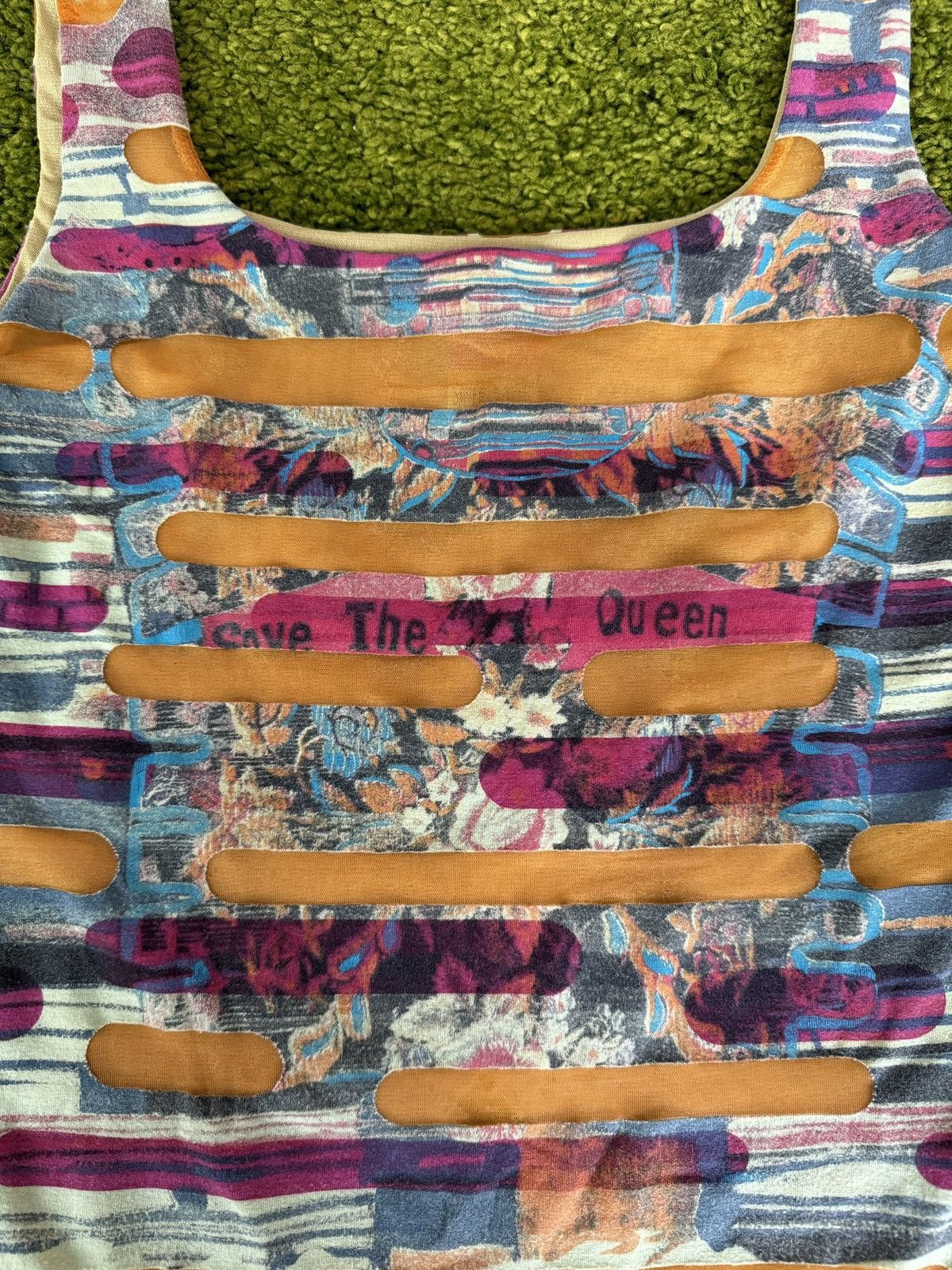 Vintage Save the Queen Y2K vintage patchwork mesh tank top Size M / US 6-8 / IT 42-44 - 2 Thumbnail