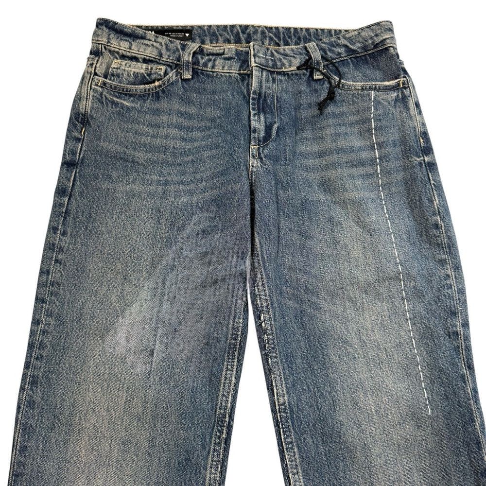 Zara New Zara Straight Leg Stitched Jeans 6688/299 Size 40 US 8 Size 30" / US 8 / IT 44 - 4 Thumbnail