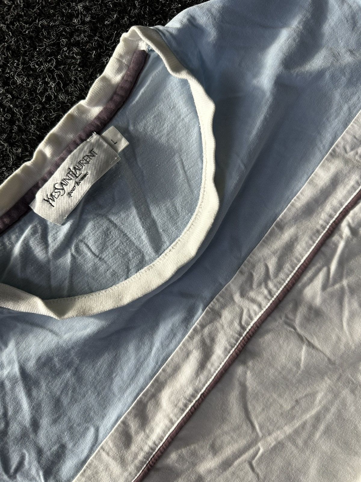 Yves Saint Laurent 🚨 VINTAGE YSL TEE YVES SAINT LAURENT OLD MONEY LOGO y2k rare Size US L / EU 52-54 / 3 - 6 Thumbnail