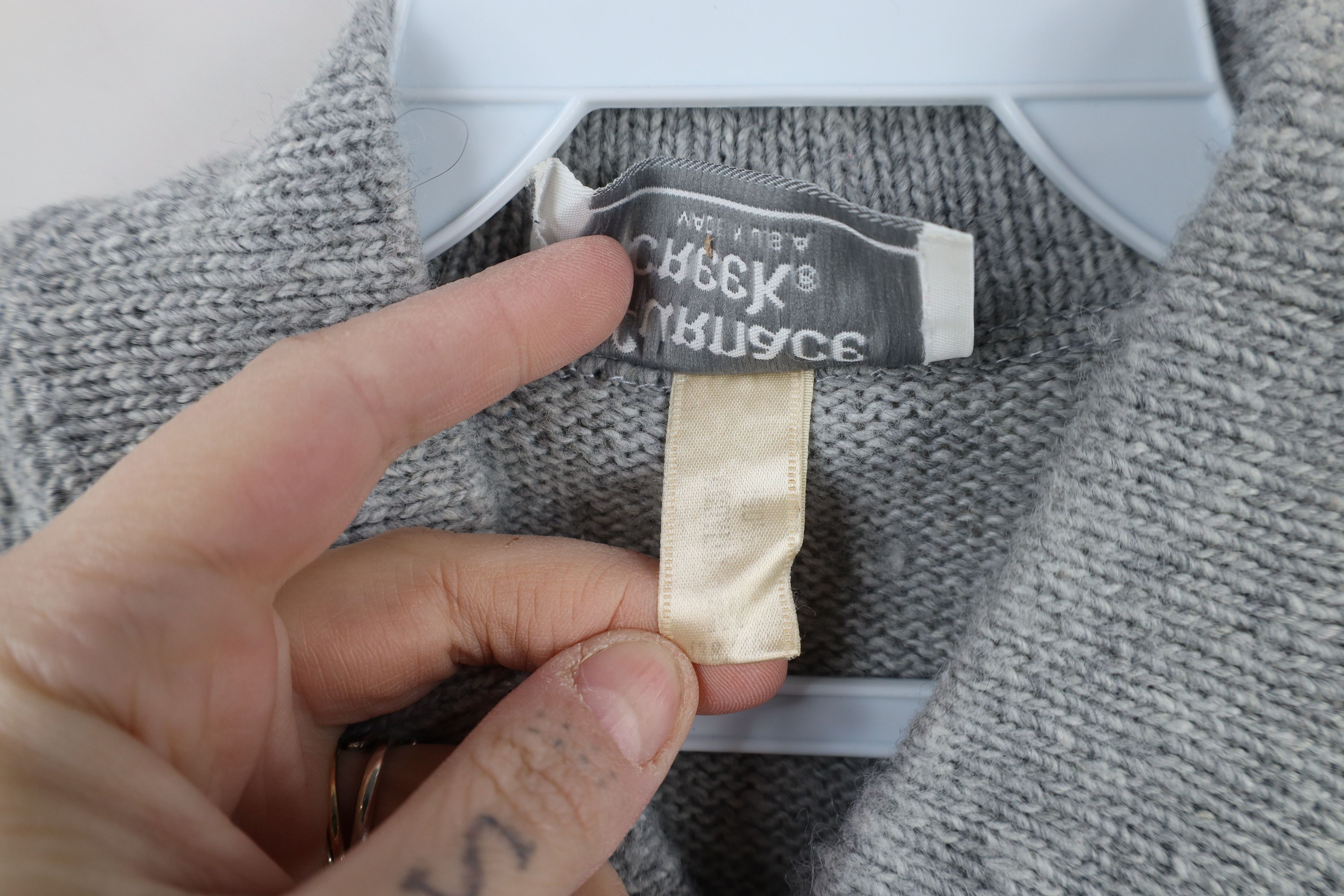 Vintage Vintage 70s Streetwear Knit Henley Sweater Heather Gray USA Size US M / EU 48-50 / 2 - 6 Thumbnail
