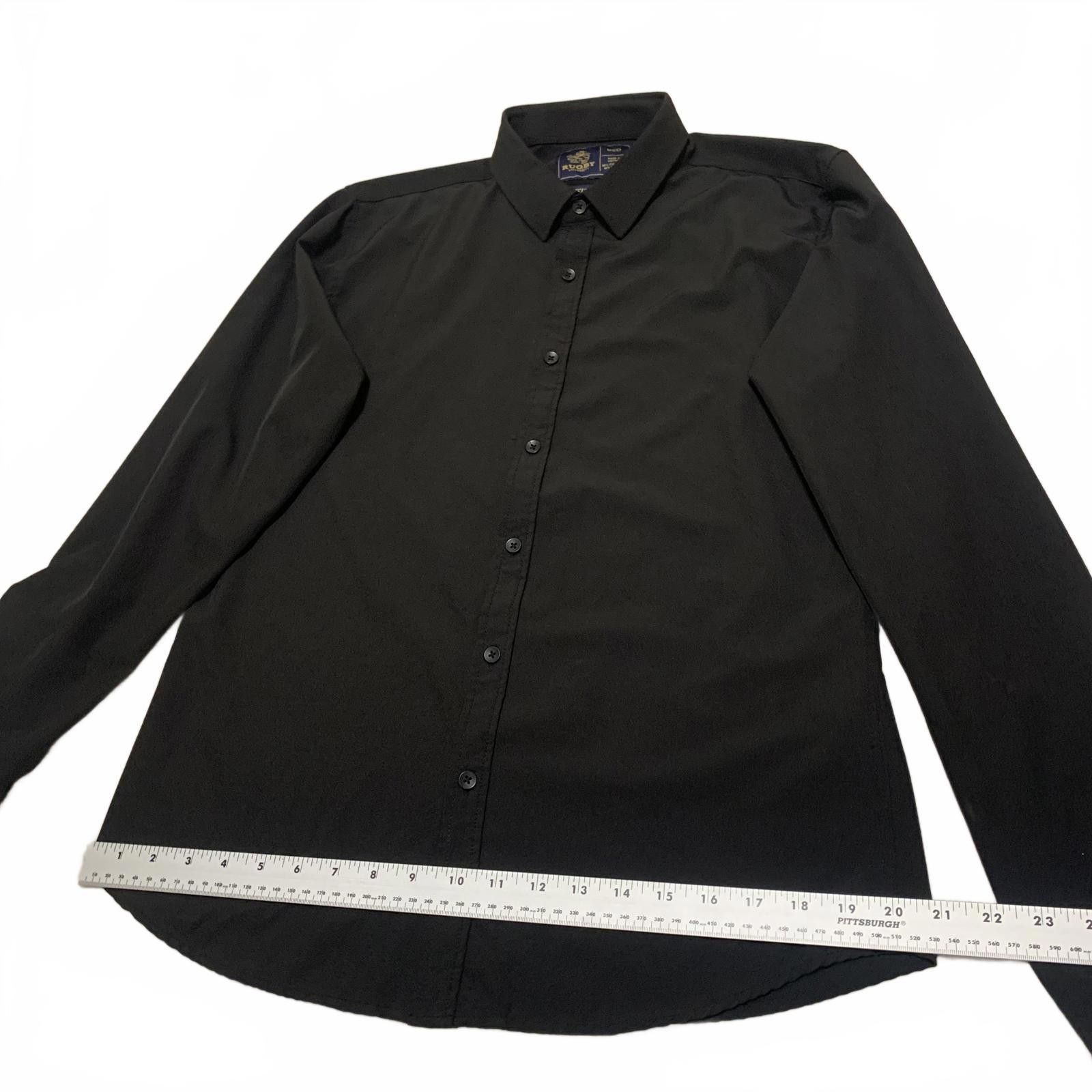 Other Rugby University Men's M Black Long Sleeve Dress Shirt Size 38R - 5 Thumbnail