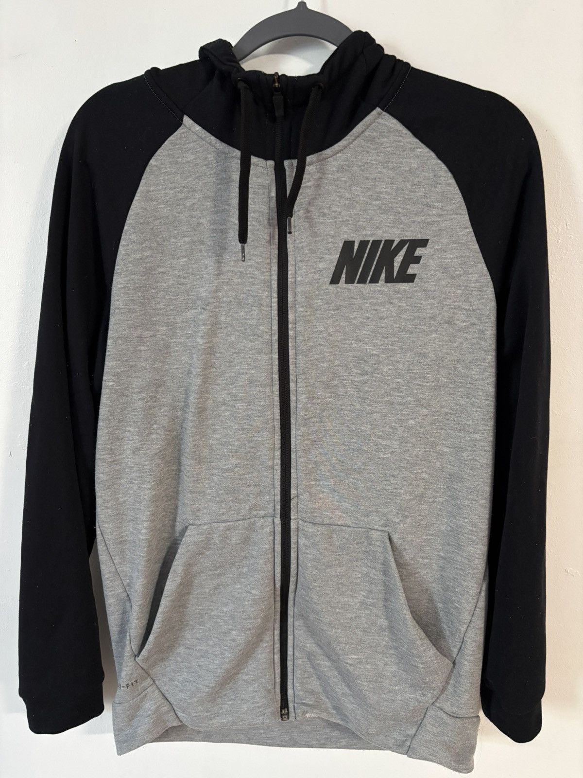 Nike × Vintage Nike Zip Up Hoodie Grey/Black Size US S / EU 44-46 / 1 - 1 Thumbnail