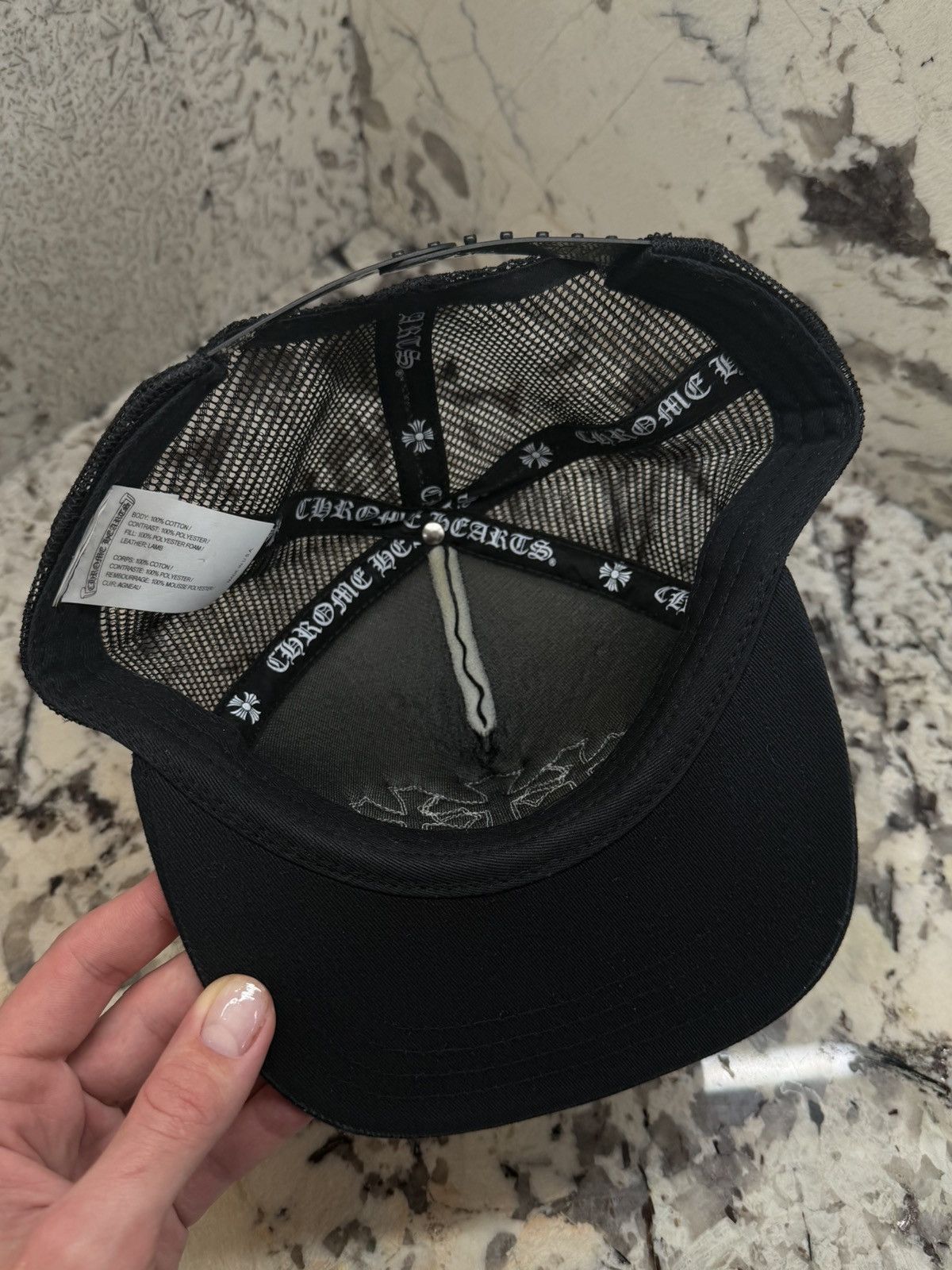 Chrome Hearts Chrome Hearts Black White Cemetery Cross Patch Trucker Size ONE SIZE - 6 Thumbnail