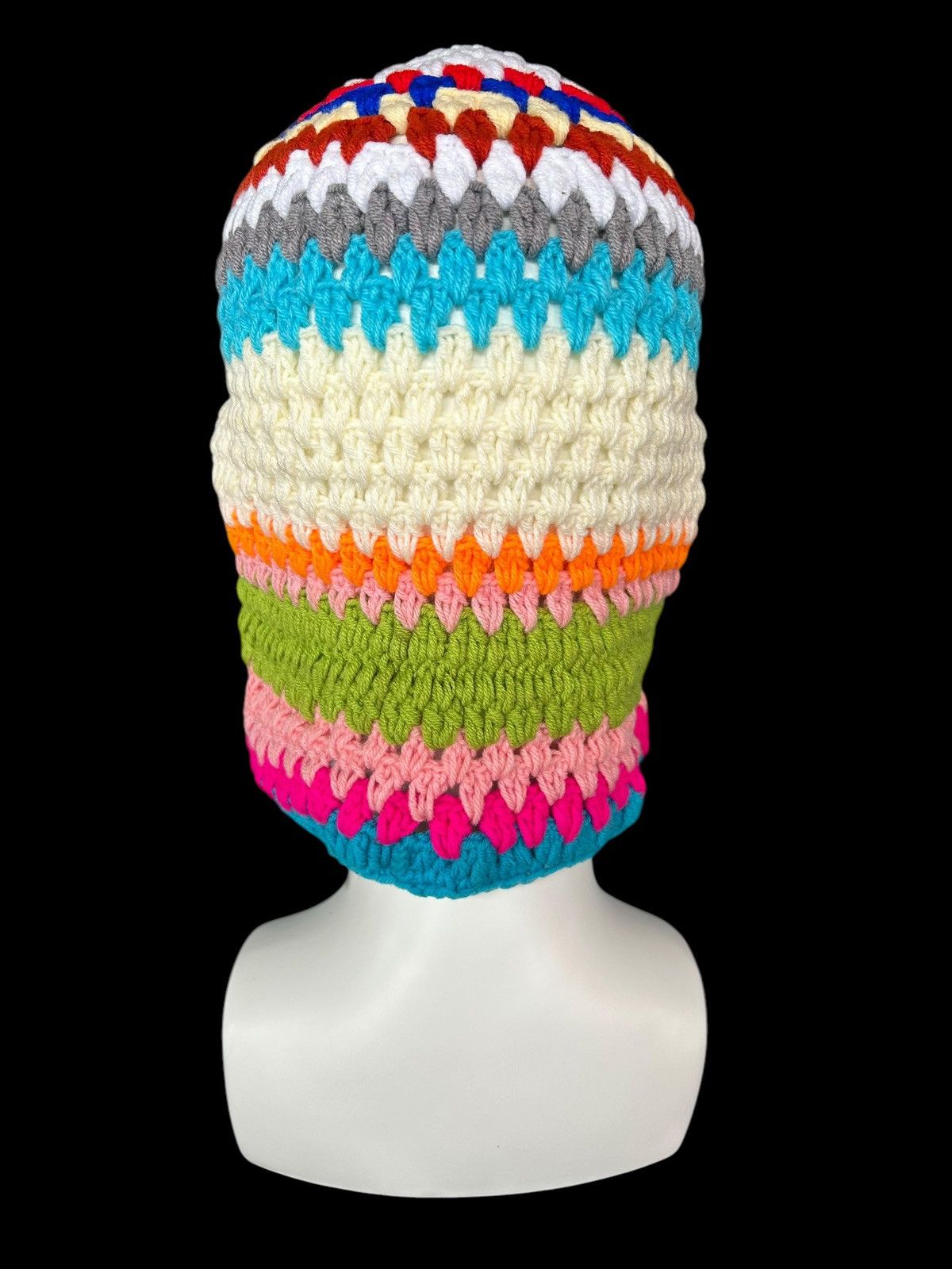 Japanese Brand Very Rare Crochet Knitted Handmade Balaclava Masked ☠️☠️ Size ONE SIZE - 10 Thumbnail
