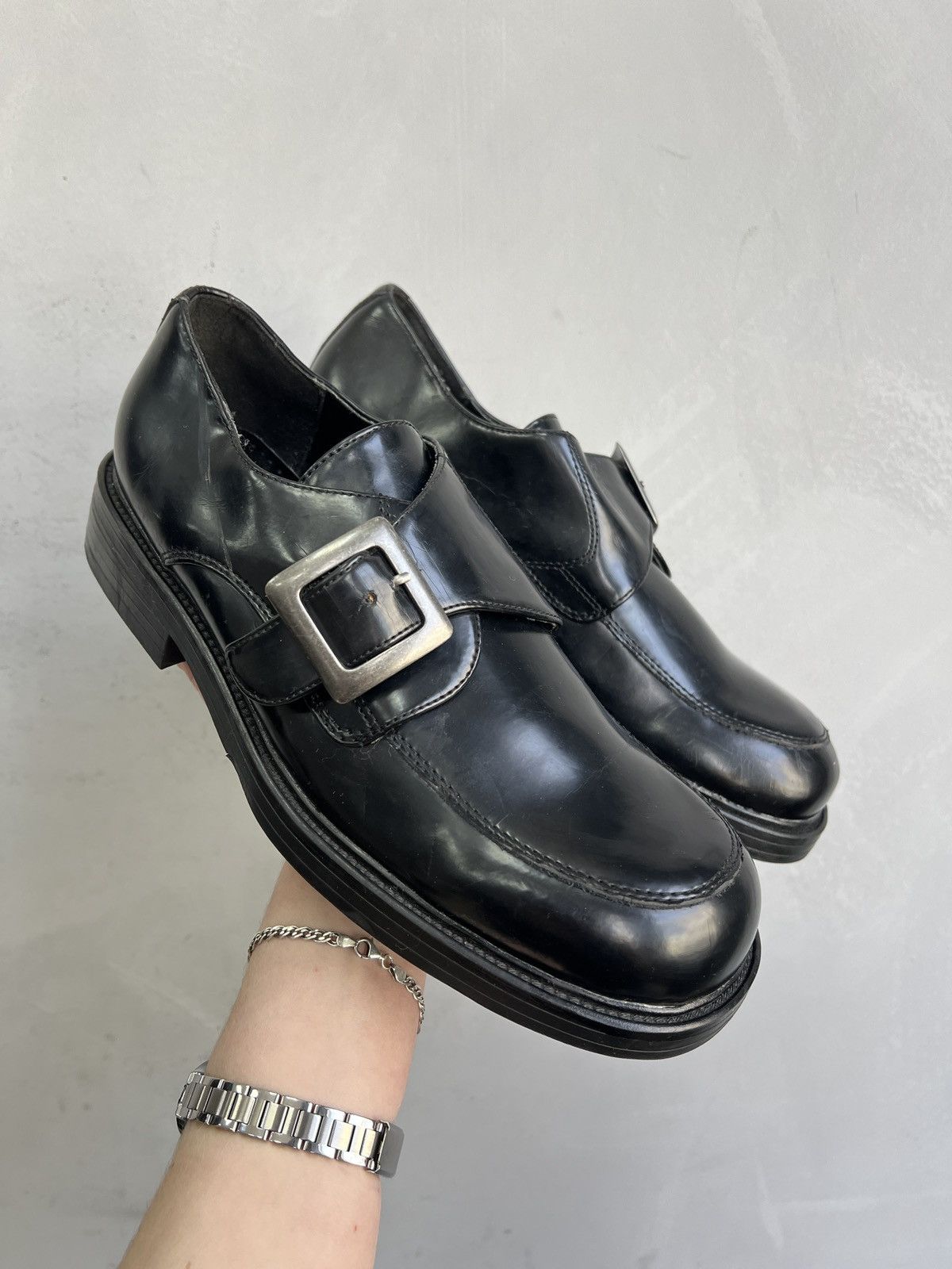 New Rock Black platform boots new rock style y2k hype Size US 8 / EU 41 - 2 Thumbnail