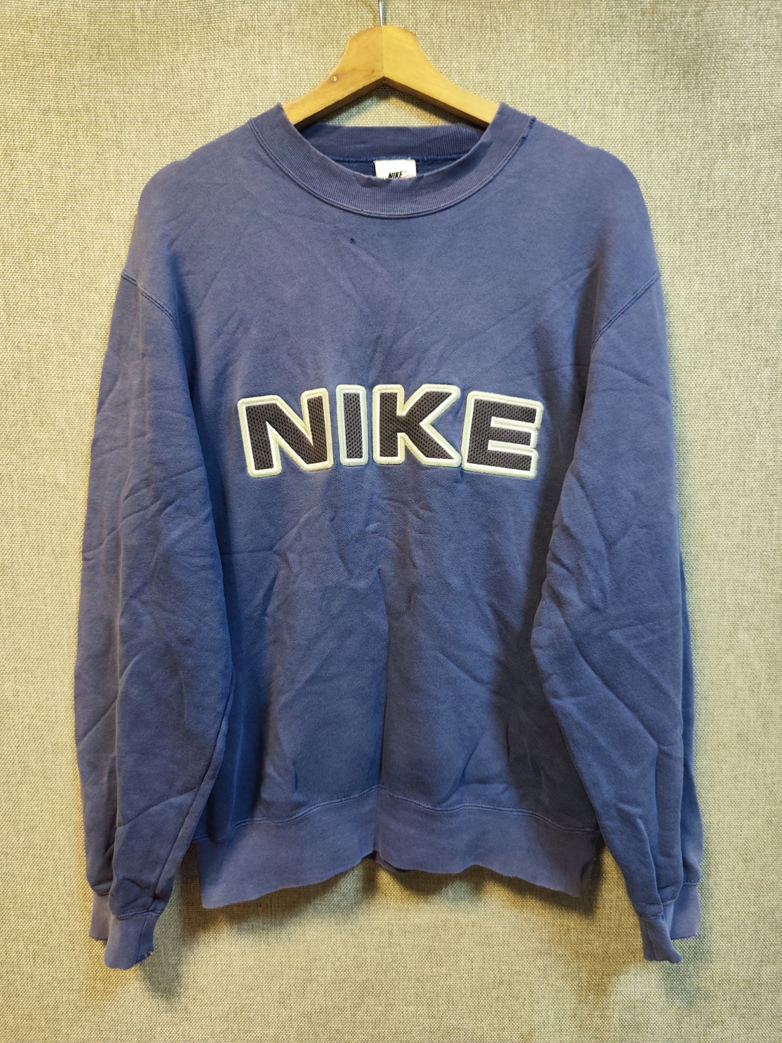 Nike Vintage 90s Sweatshirt Nike Spell Out Size US M / EU 48-50 / 2 - 1 Thumbnail
