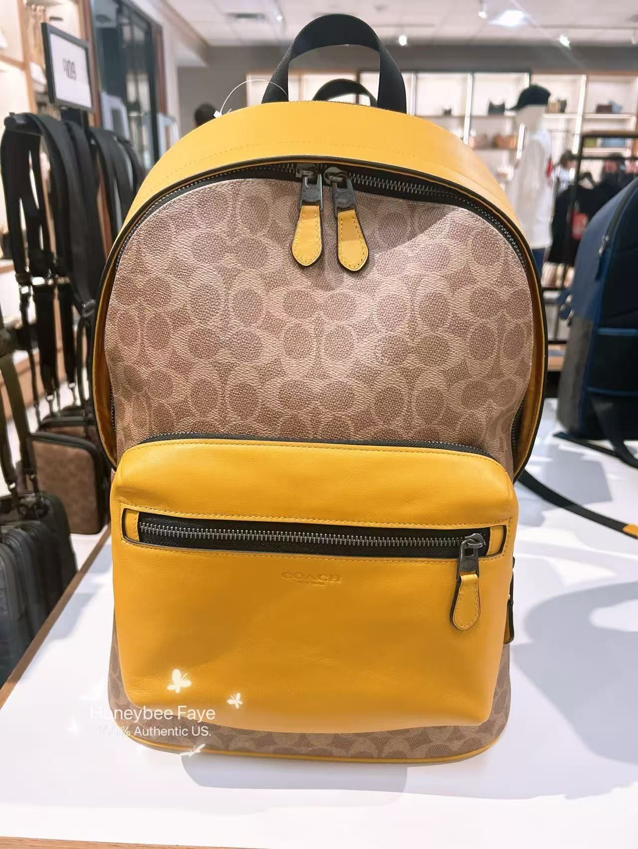 Coach West Backpack In Colorblock Signature Canvas CAX44 Size ONE SIZE - 1 Thumbnail