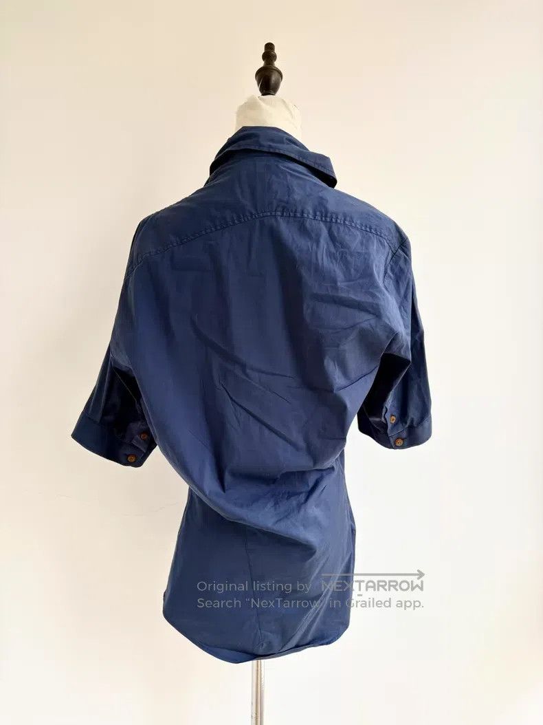 Vivienne Westwood Vivienne Westwood Blue asymmetrical cut short-sleeved shir Size L / US 10 / IT 46 - 3 Thumbnail