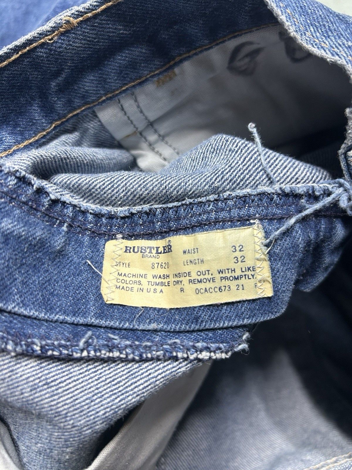 Vintage Vtg 80s rustler jeans faded bootcut cowboy western USA 30x31 Size US 30 / EU 46 - 6 Thumbnail