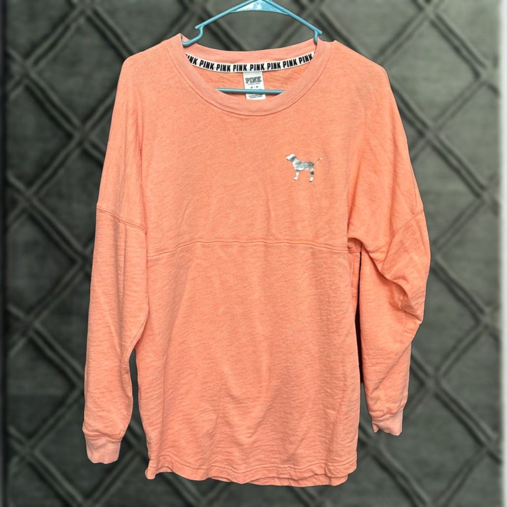 Vintage VINTAGE PINK Victoria's Secret Sweatshirt Women Oversized Orange M Womens Pullover Retro Spell Out 166 Size M / US 6-8 / IT 42-44 - 1 Thumbnail