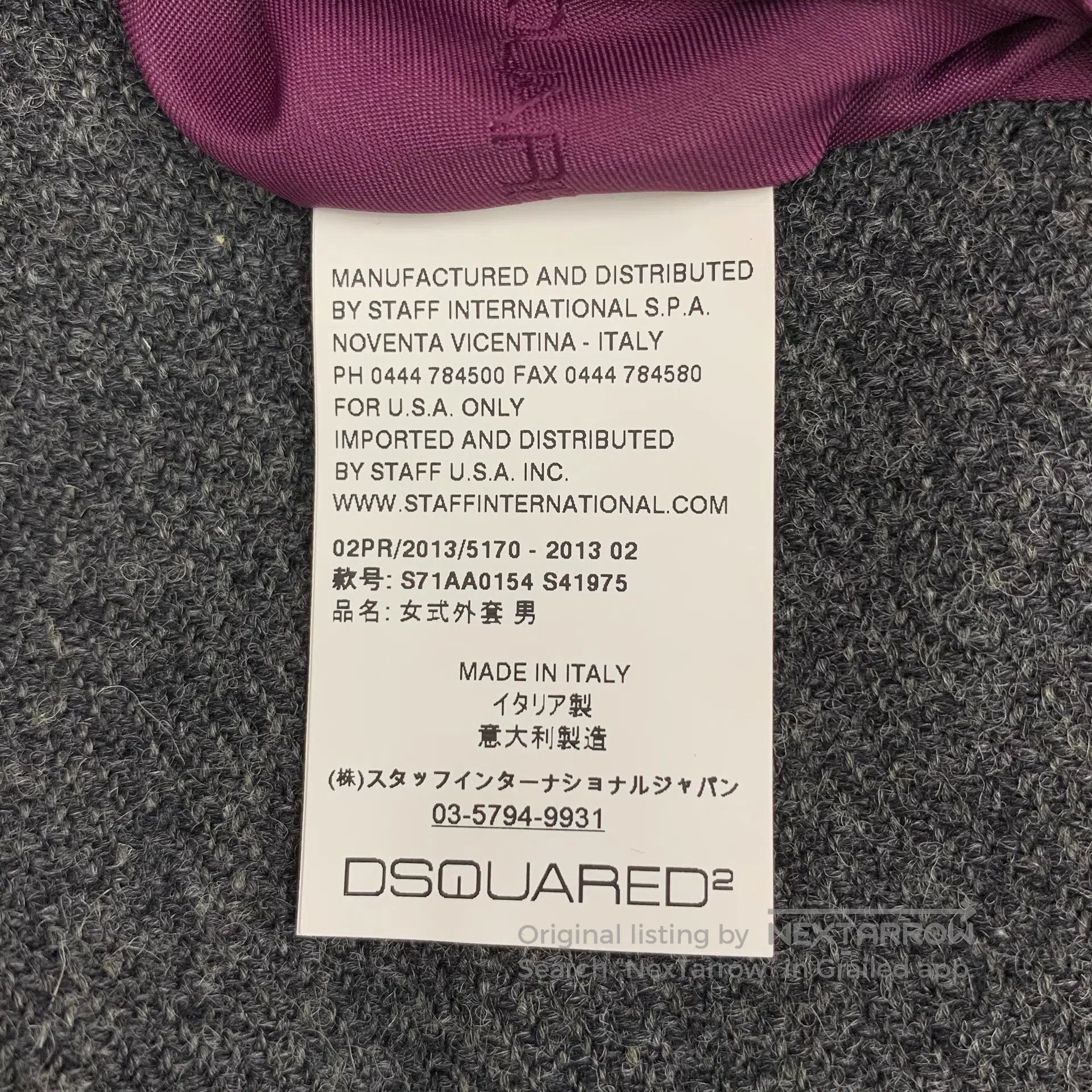 Dsquared2 Dsquared2 Dark grey wool fur collar single-breasted long s Size US L / EU 52-54 / 3 - 9 Thumbnail