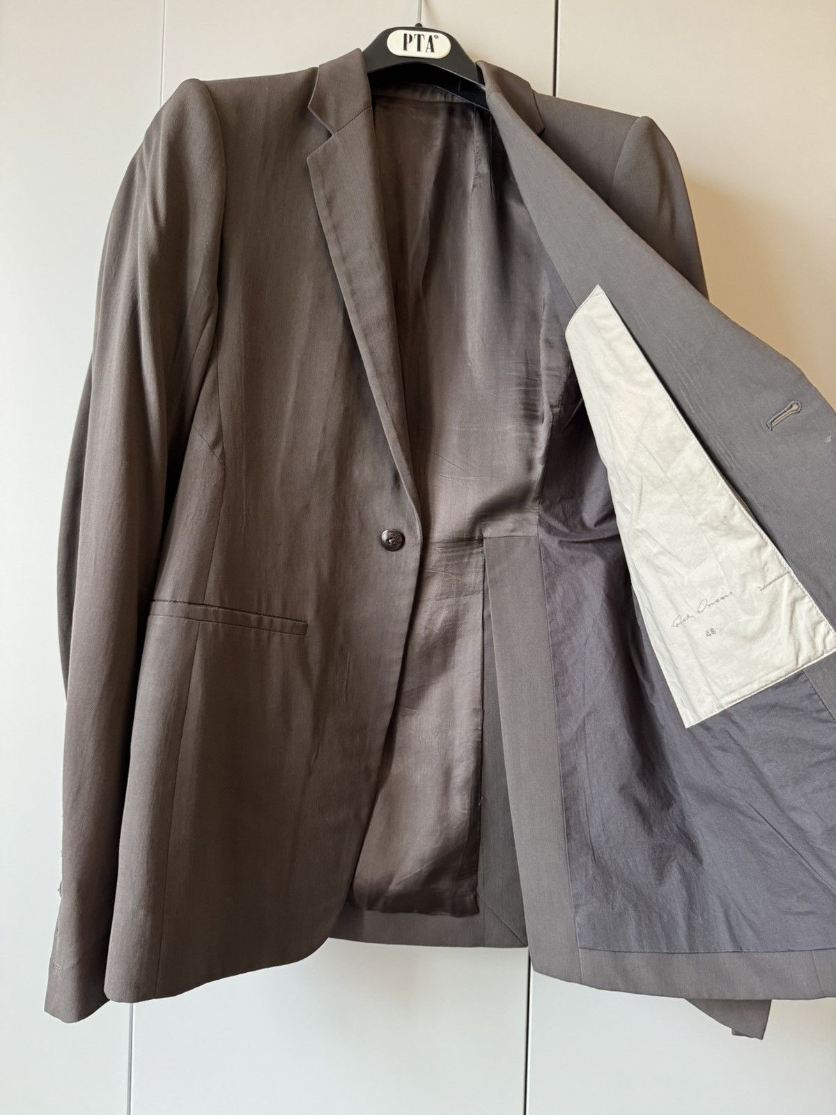 Rick Owens Rick Owens blazer in Dark Dust Size 48S - 16 Thumbnail