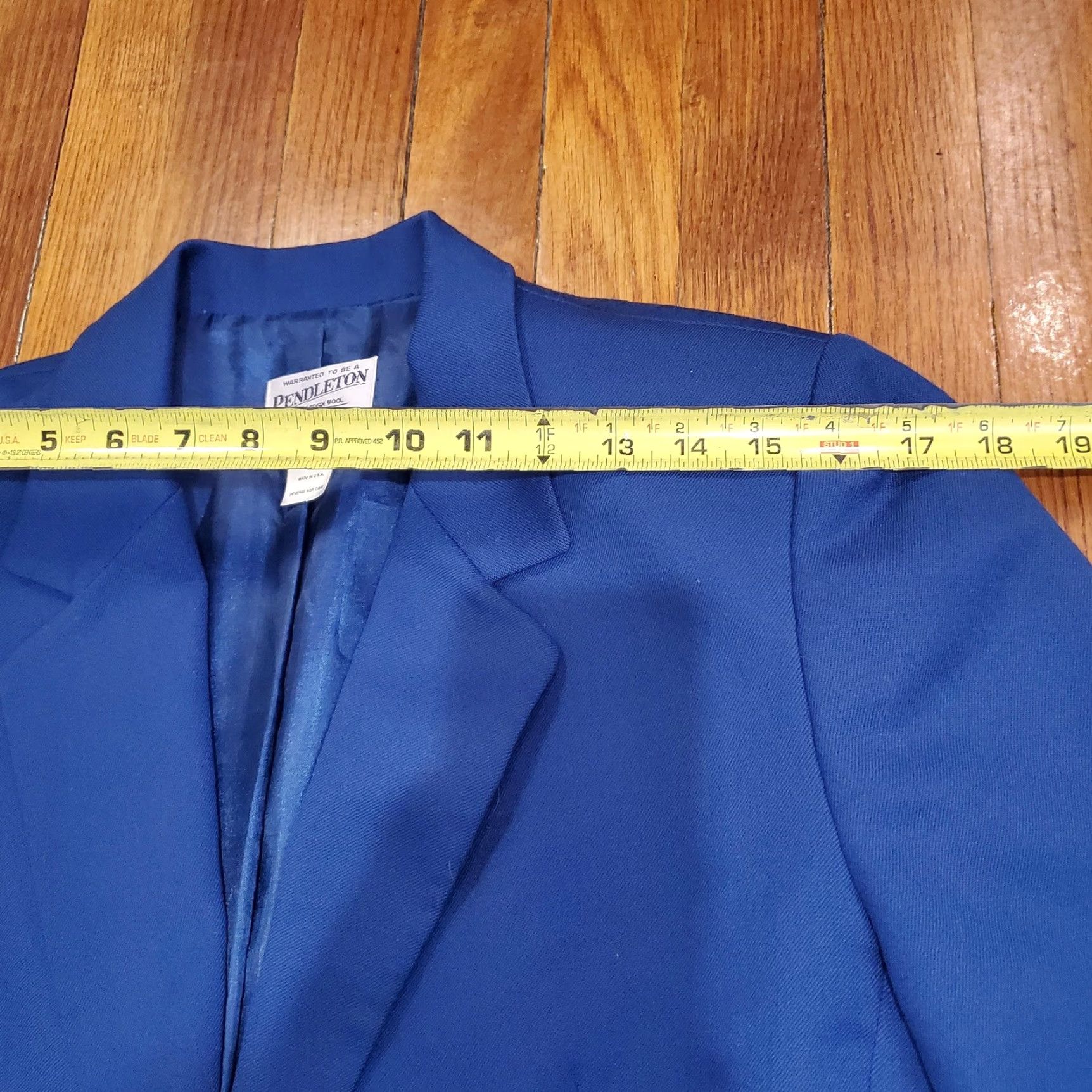 Pendleton VINTAGE Pendleton Blazer Womens 10 Petite Blue Wool Lined Made USA 80s 90s Size L / US 10 / IT 46 - 6 Thumbnail