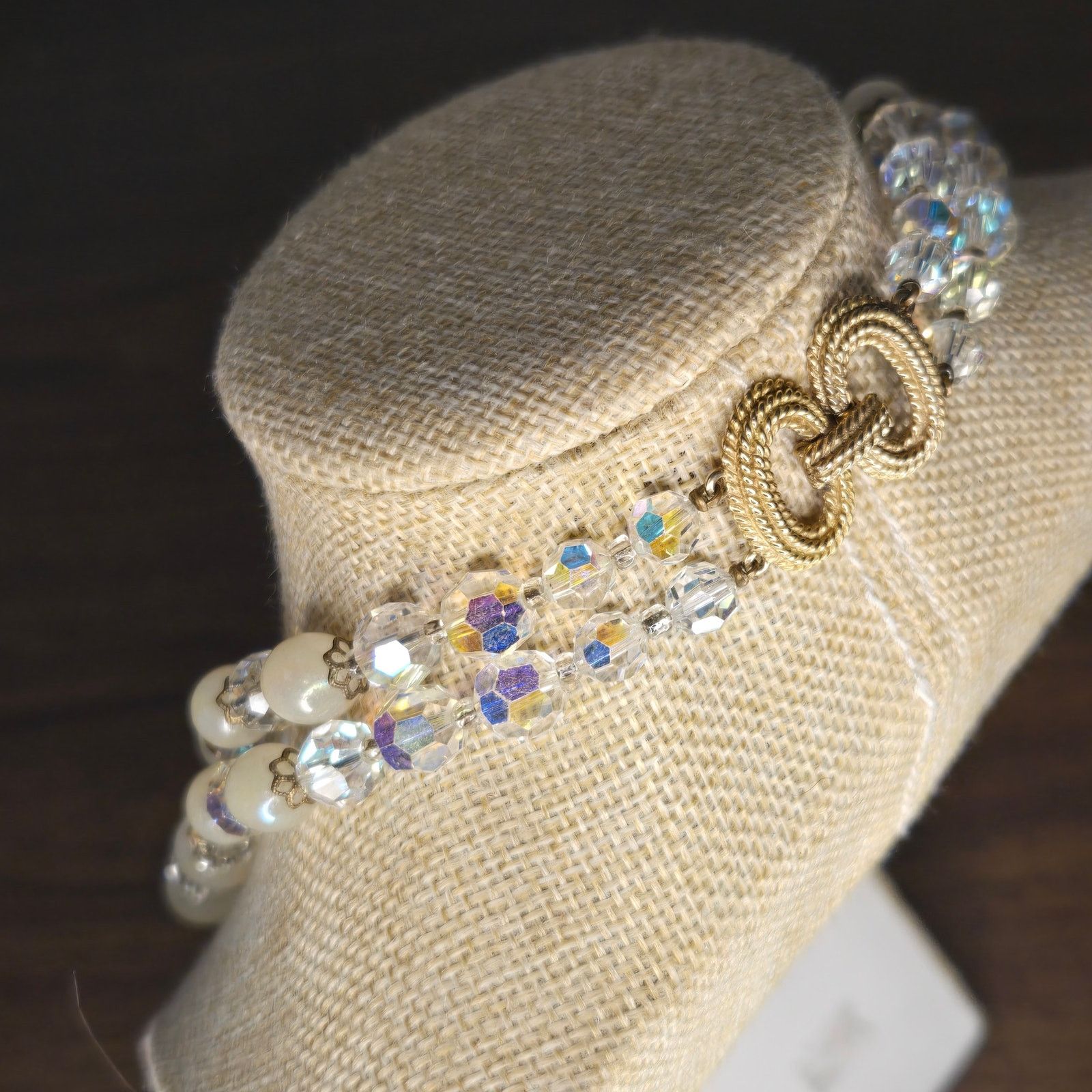 Marella Vintage Marvella Moonglow & Crystal Double Strand Necklace Size ONE SIZE - 10 Thumbnail