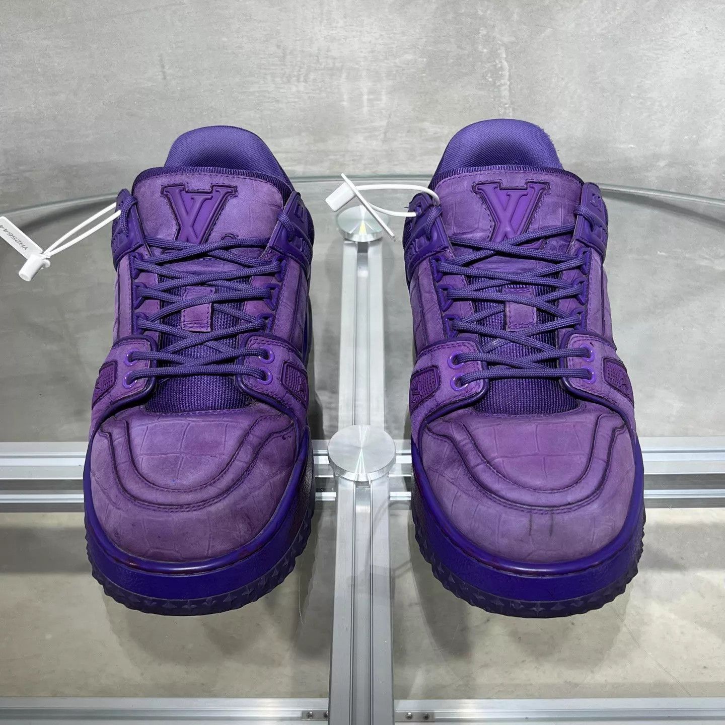 Louis Vuitton LV Trainer Purple Croc 40.5 Size US 7.5 / EU 40-41 - 1 Thumbnail