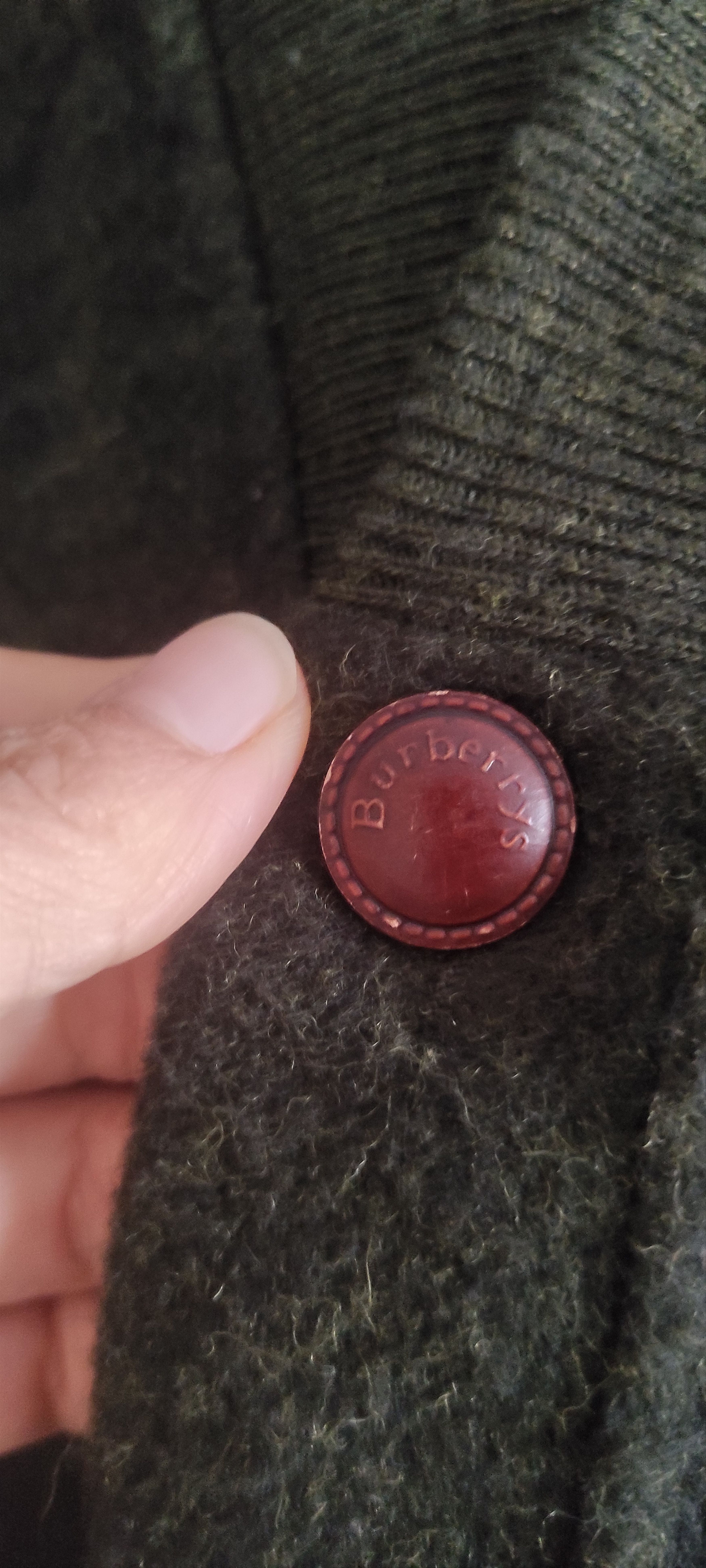 Burberry × Vintage VTG Burberrys Cardigan Bomber Quilted Jacket Acrylic Wool Size US XL / EU 56 / 4 - 4 Thumbnail