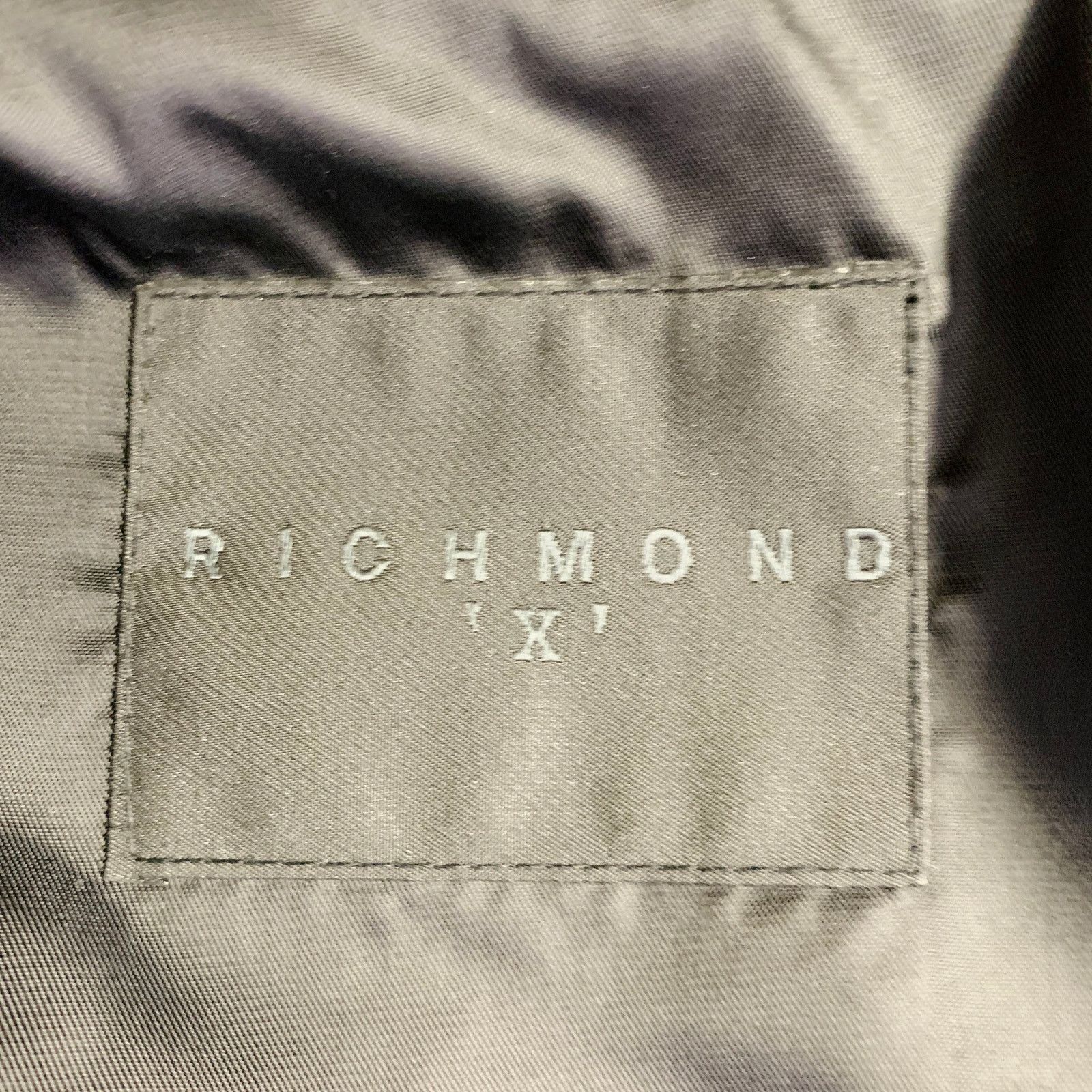 John Richmond Size XL Black Faux Leather Polyamide Zip Up Jacket Size XL / US 12-14 / IT 48-50 - 6 Thumbnail