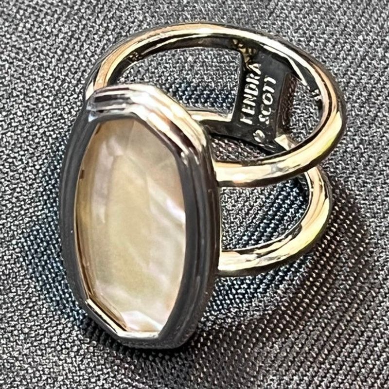 Kendra Scott Kendra Scott Elyse Ring Size 5.5 Silver Tone Double Band Size ONE SIZE - 1 Thumbnail