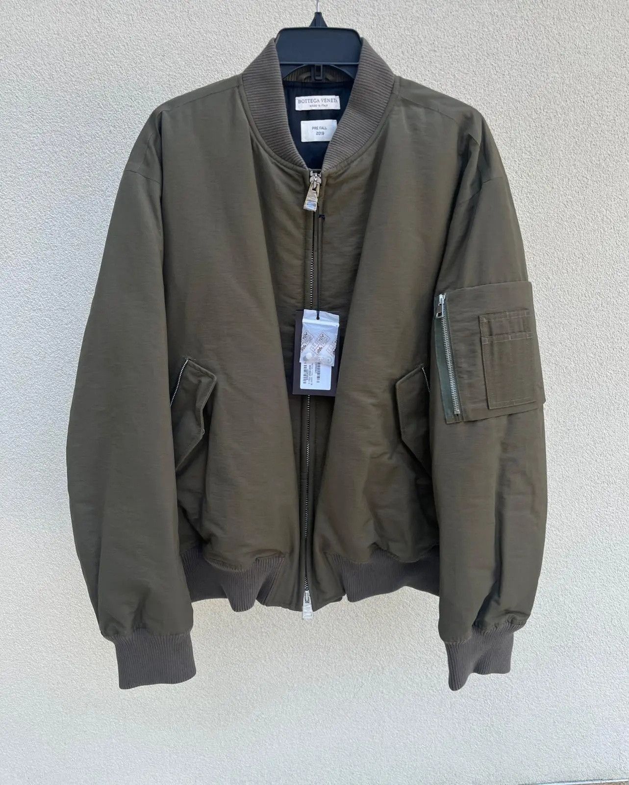 Bottega Veneta Blouson Twill Nylon Bomber Jacket in Khaki Size US XL / EU 56 / 4 - 3 Thumbnail