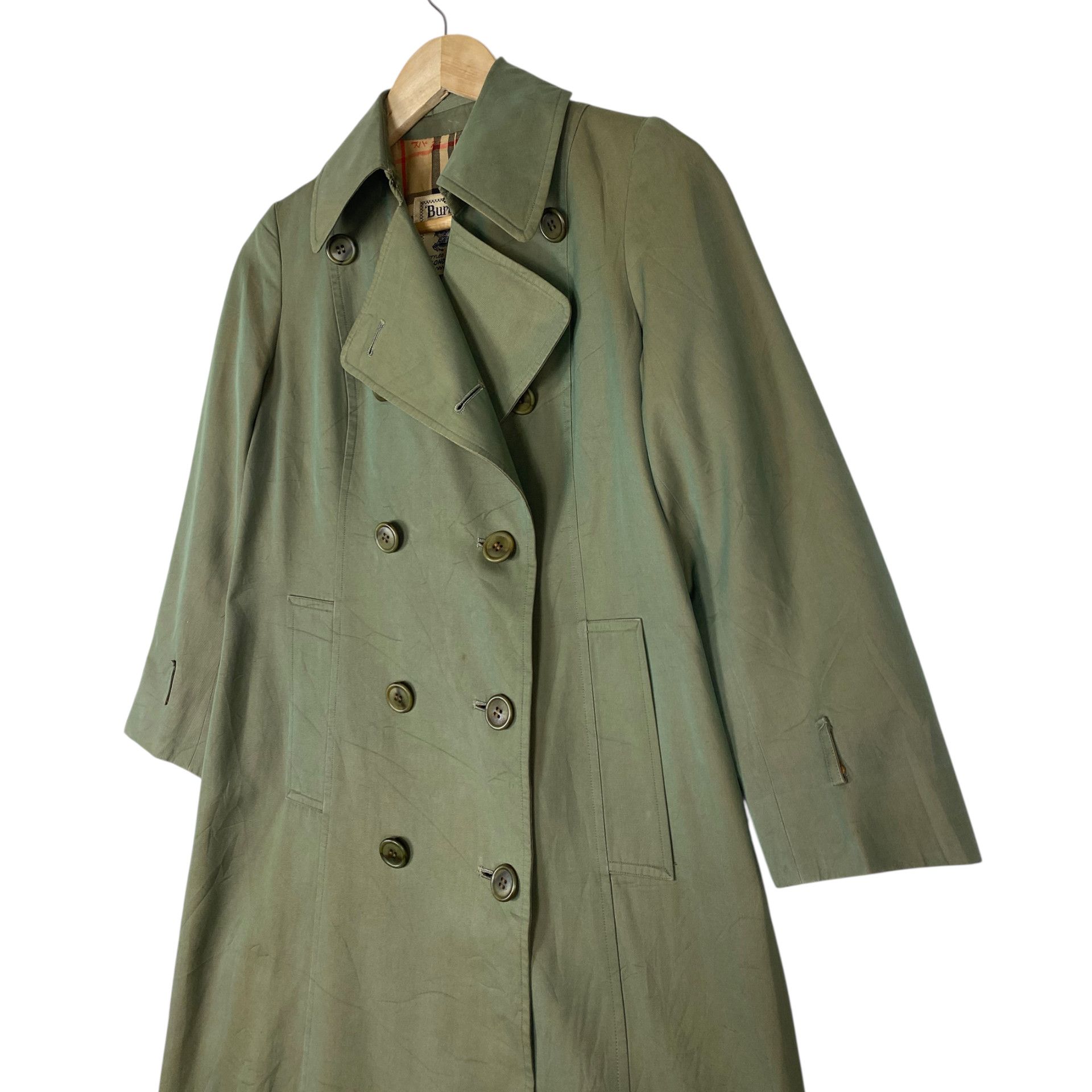 Burberry 💥80s BURBERRYS DOUBLE BREASTED CHECK TRENCH COAT Size S / US 4 / IT 40 - 5 Thumbnail