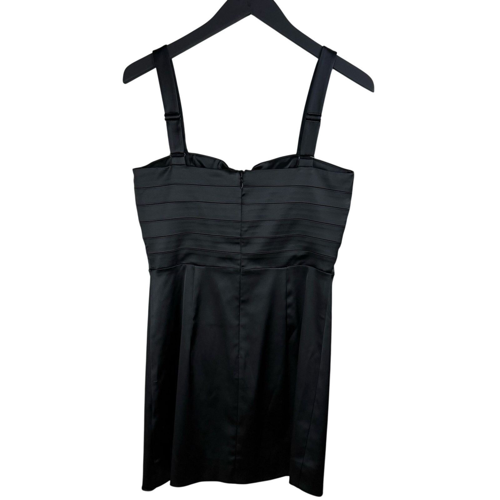 Veronica Beard VERONICA BEARD Kennedy Bow Black Satin Mini Dress Size M / US 6-8 / IT 42-44 - 9 Thumbnail