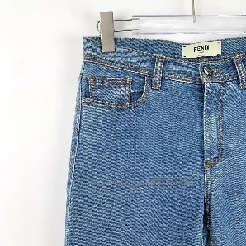 Fendi Fendi Slim fit casual denim long pants in blue Size 26" / US 2 / IT 38 - 3 Thumbnail
