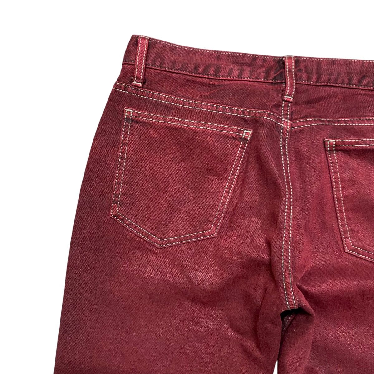 Lounge Lizard Lounge Lizard Red Blood Denim Jeans Size US 30 / EU 46 - 11 Thumbnail
