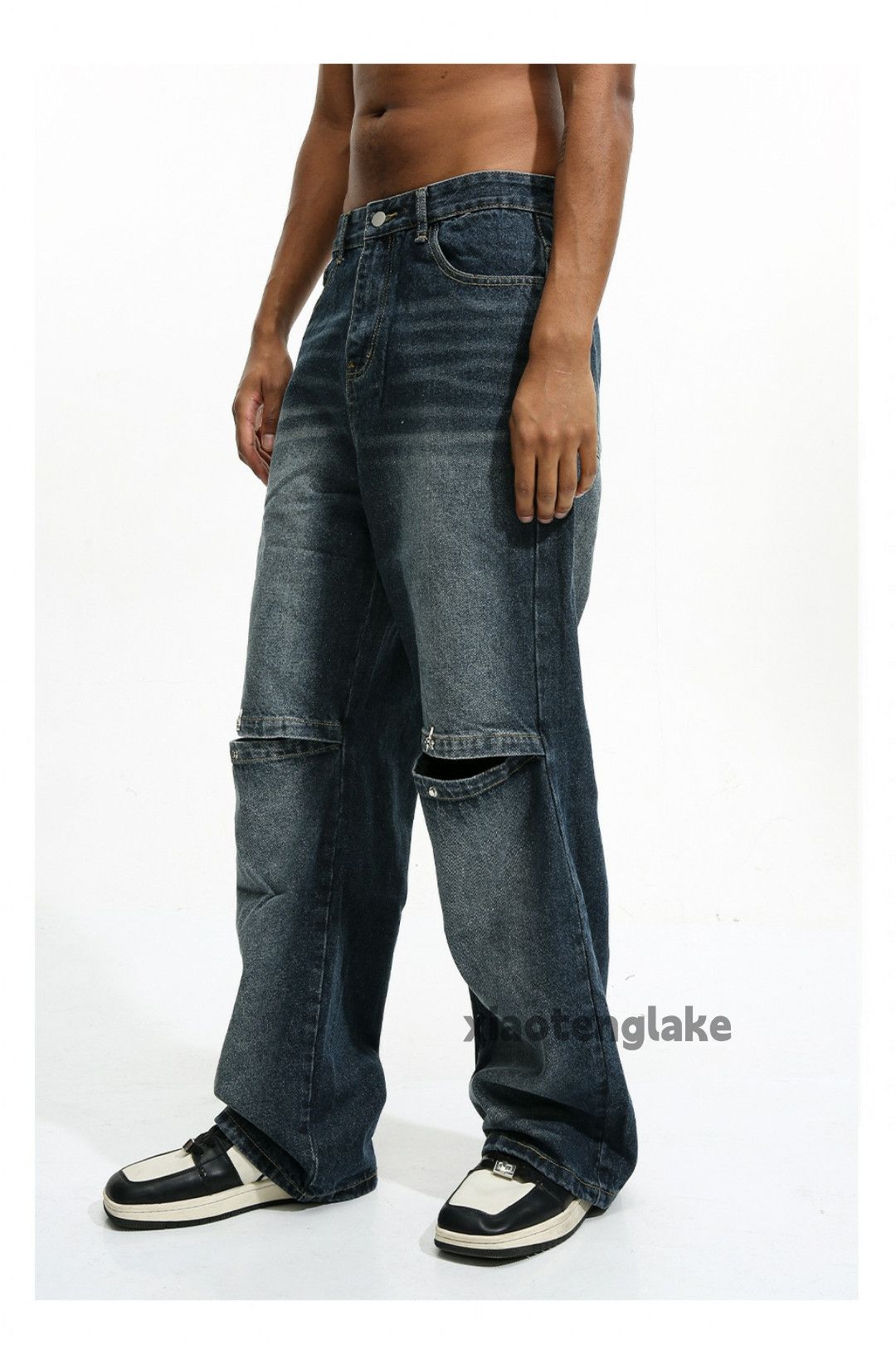 Jean × Vintage washed faded skate hiphop loose baggy jeans Size US 30 / EU 46 - 8 Thumbnail