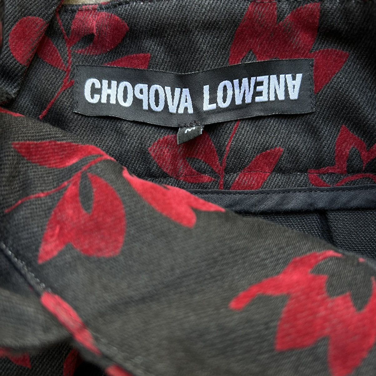 Chopova Lowena Vebula Pinafore Overall Floral Skirt Dress in Red, Women's (Size M) — image 5 of 6